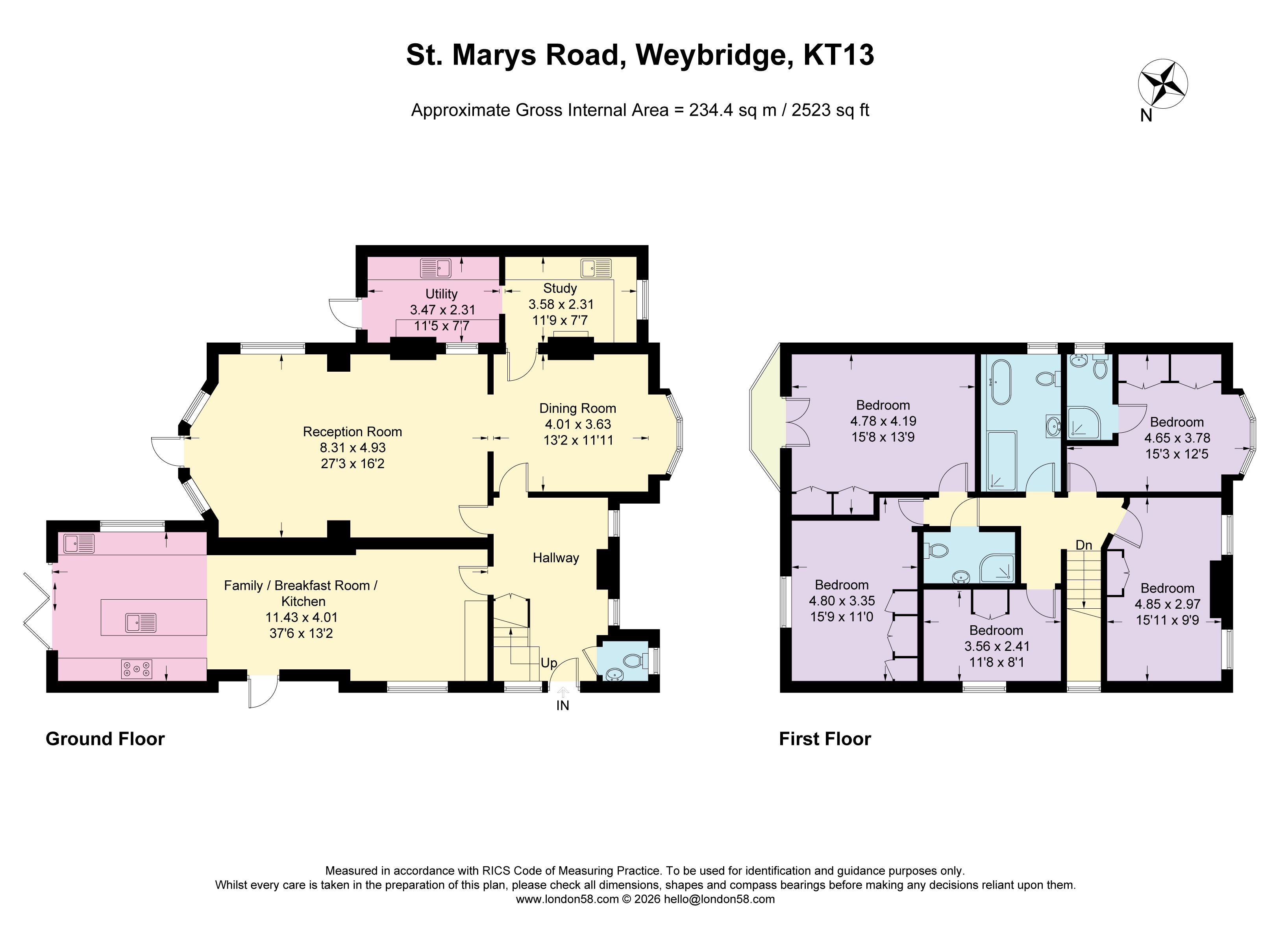 St. Marys Road, Weybridge, Surrey KT13
