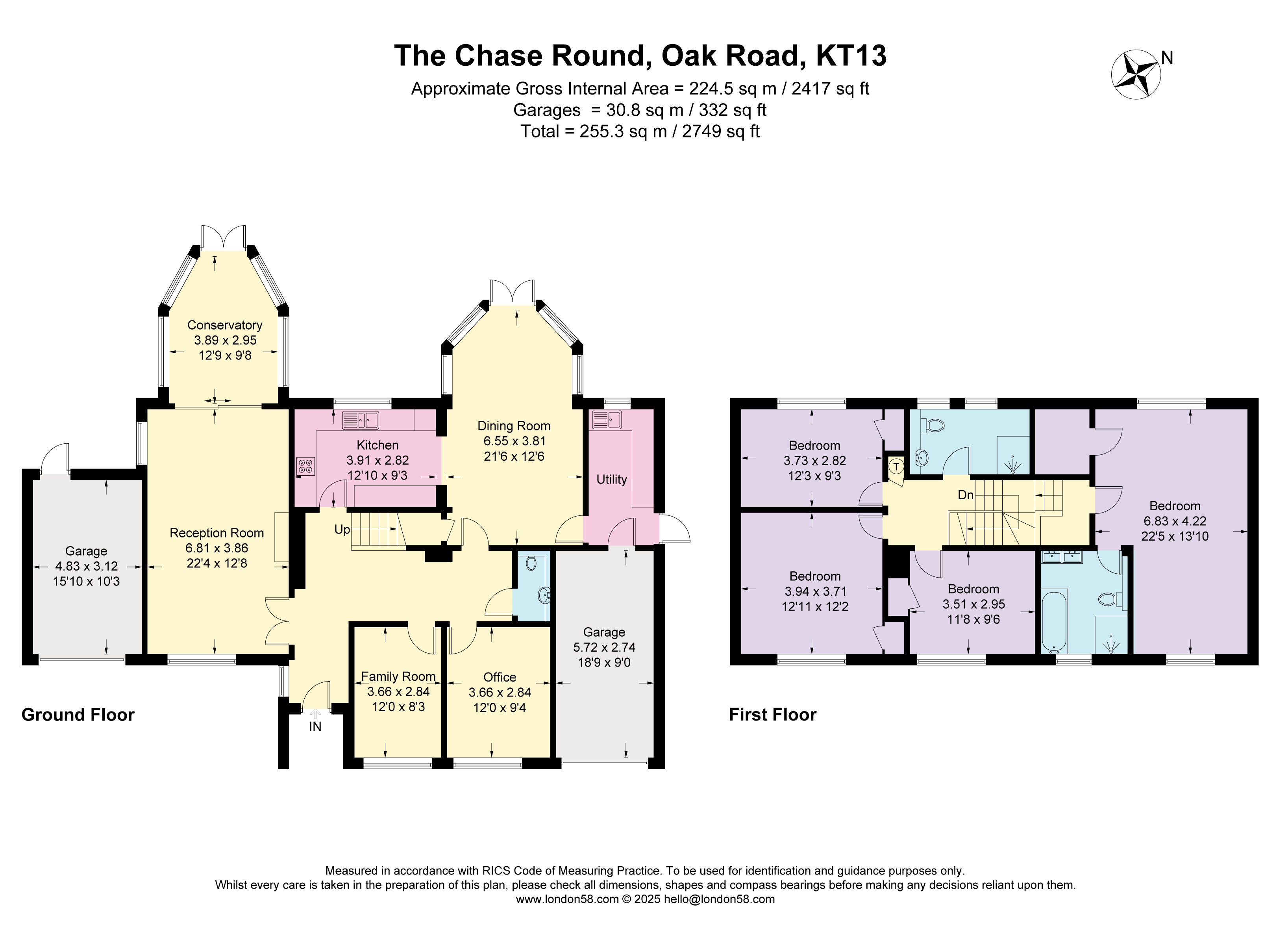 Round Oak Road, Weybridge, Surrey, KT13