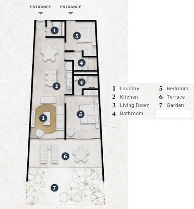 Garden Unit with Splash Pool, Monte Rocella