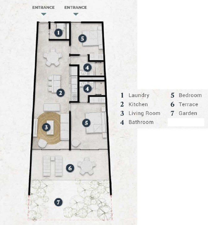 Garden Unit with Splash Pool, Monte Rocella