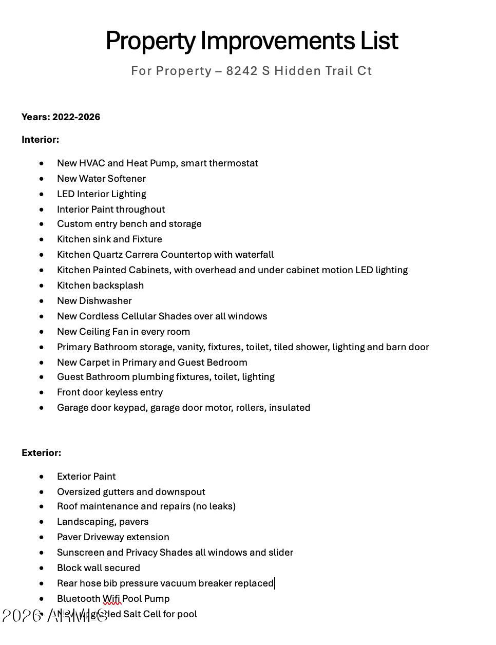 8242 S HIDDEN TRAIL Court