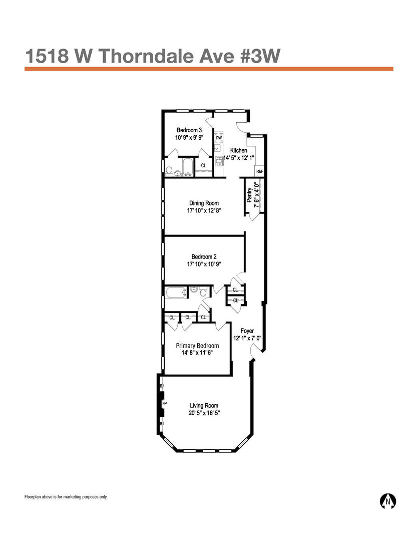 1518 W Thorndale Avenue Unit: 3W