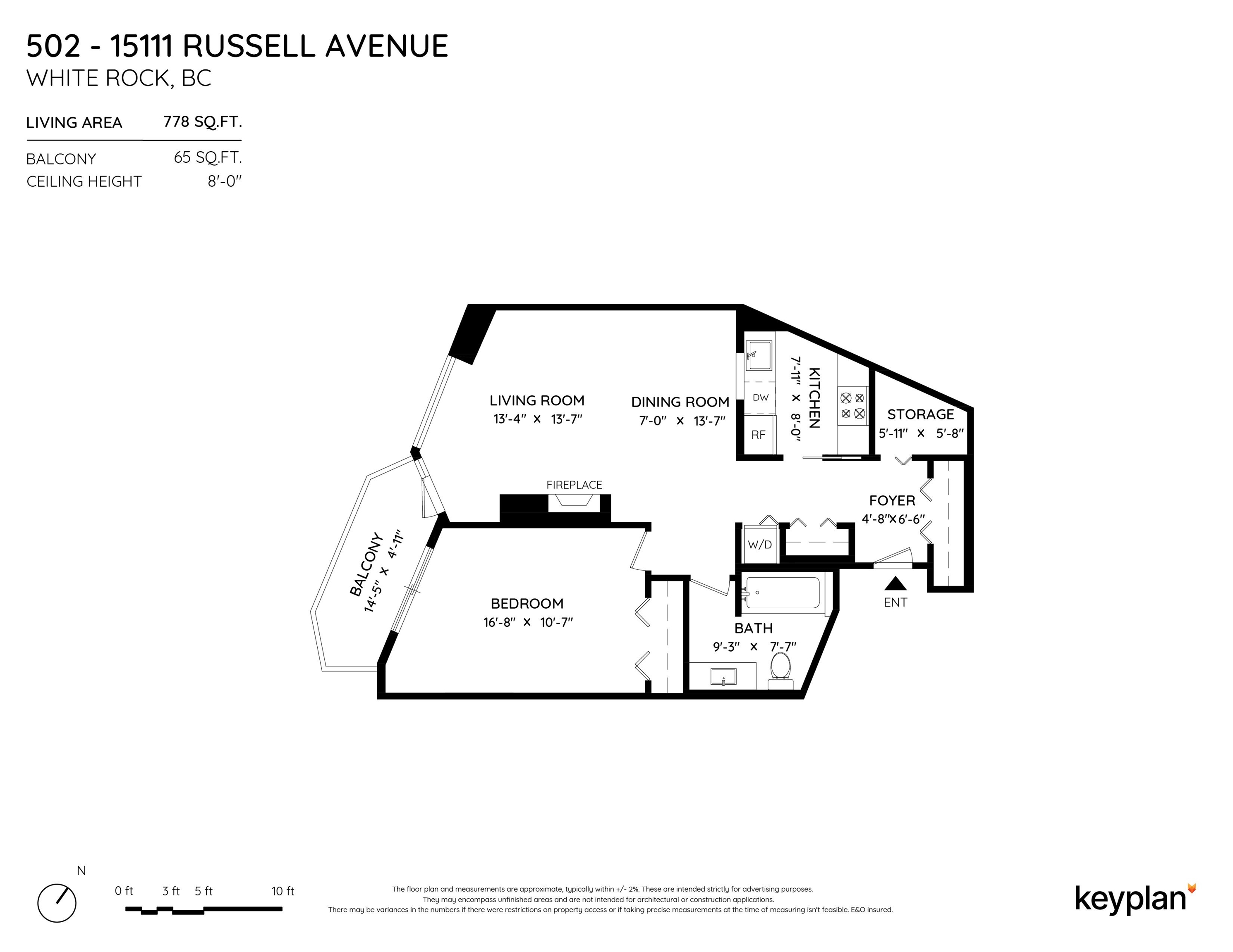 502 15111 RUSSELL AVENUE Unit: 502