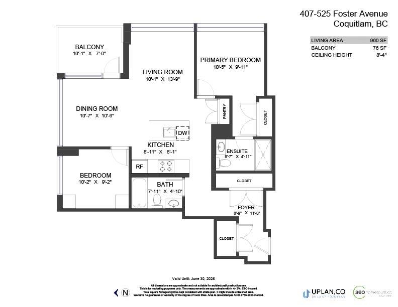 407 525 FOSTER AVENUE Unit: 407