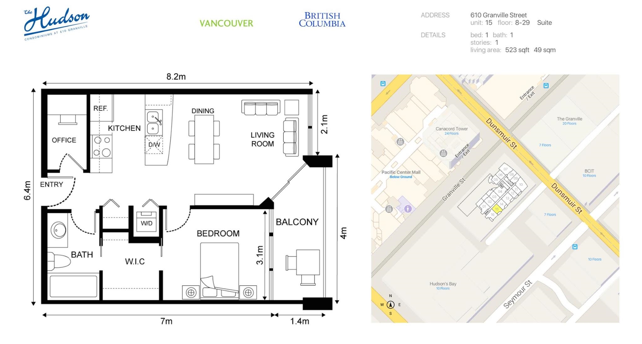 1715 610 GRANVILLE STREET Unit: 1715