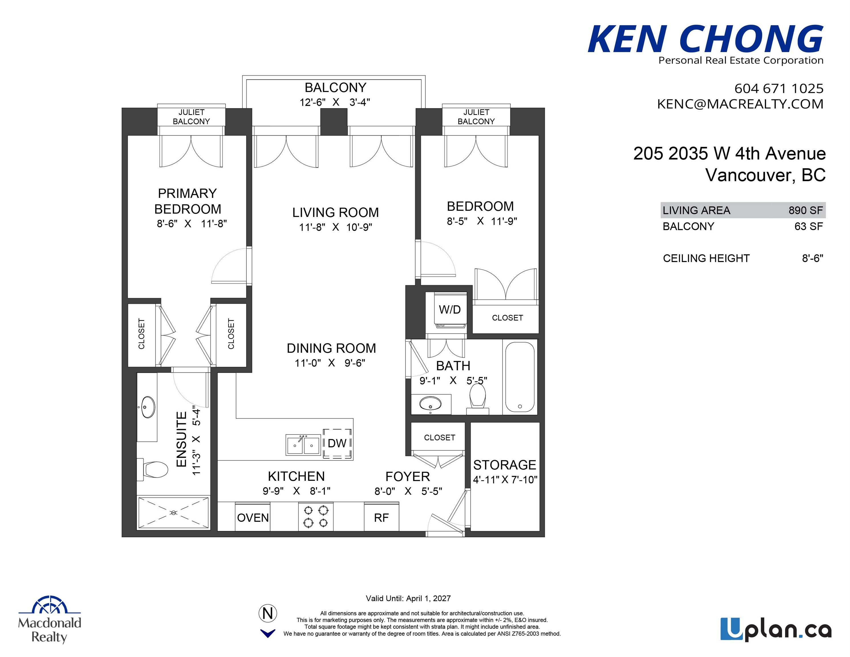 205 2035 W 4TH AVENUE Unit: 205