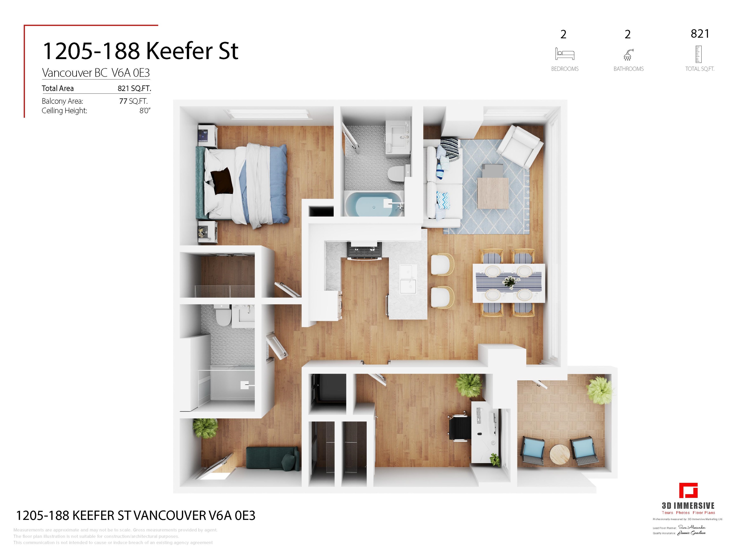 1205 188 KEEFER STREET Unit: 1205