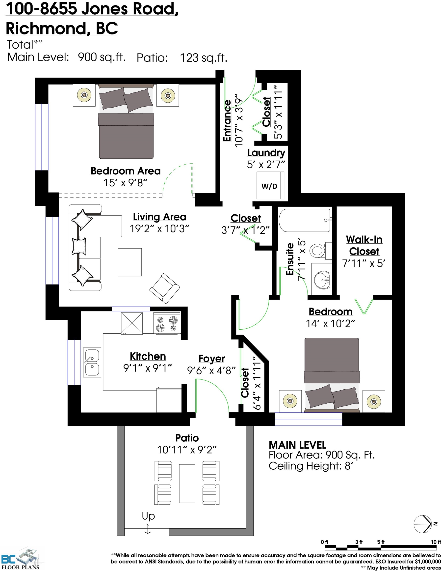 100 8655 JONES ROAD Unit: 100
