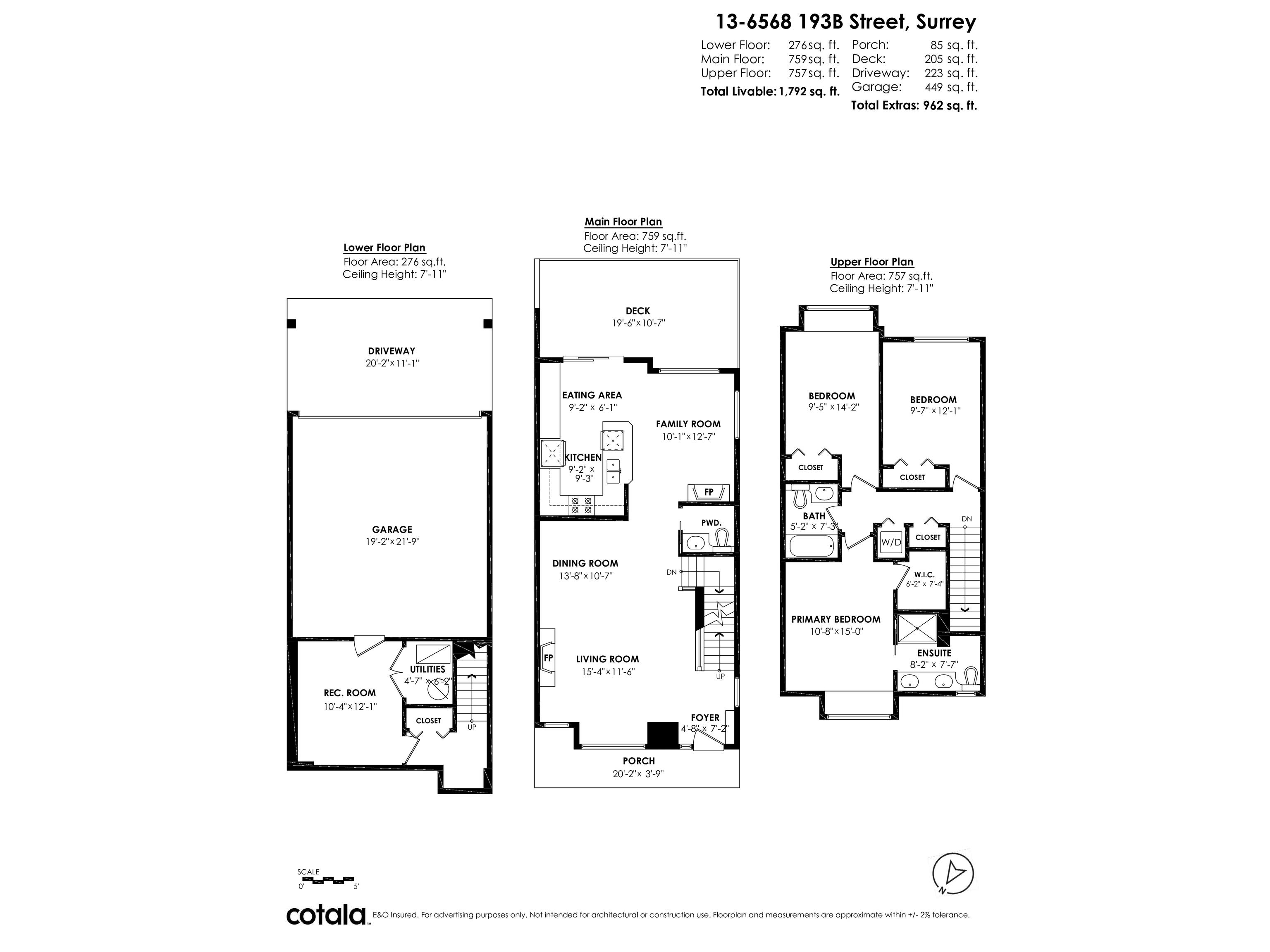 13 6568 193B STREET Unit: 13