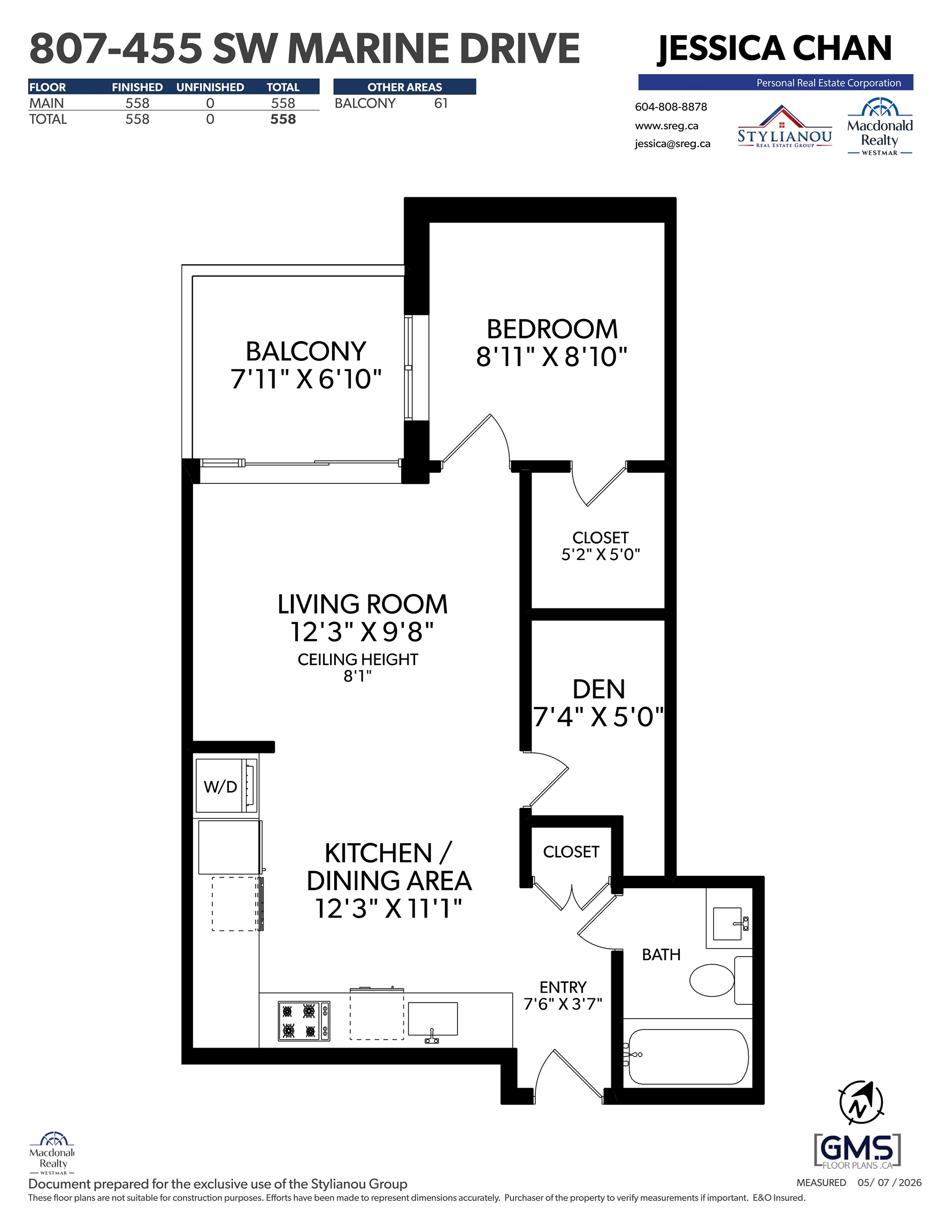 807 455 SW MARINE DRIVE Unit: 807