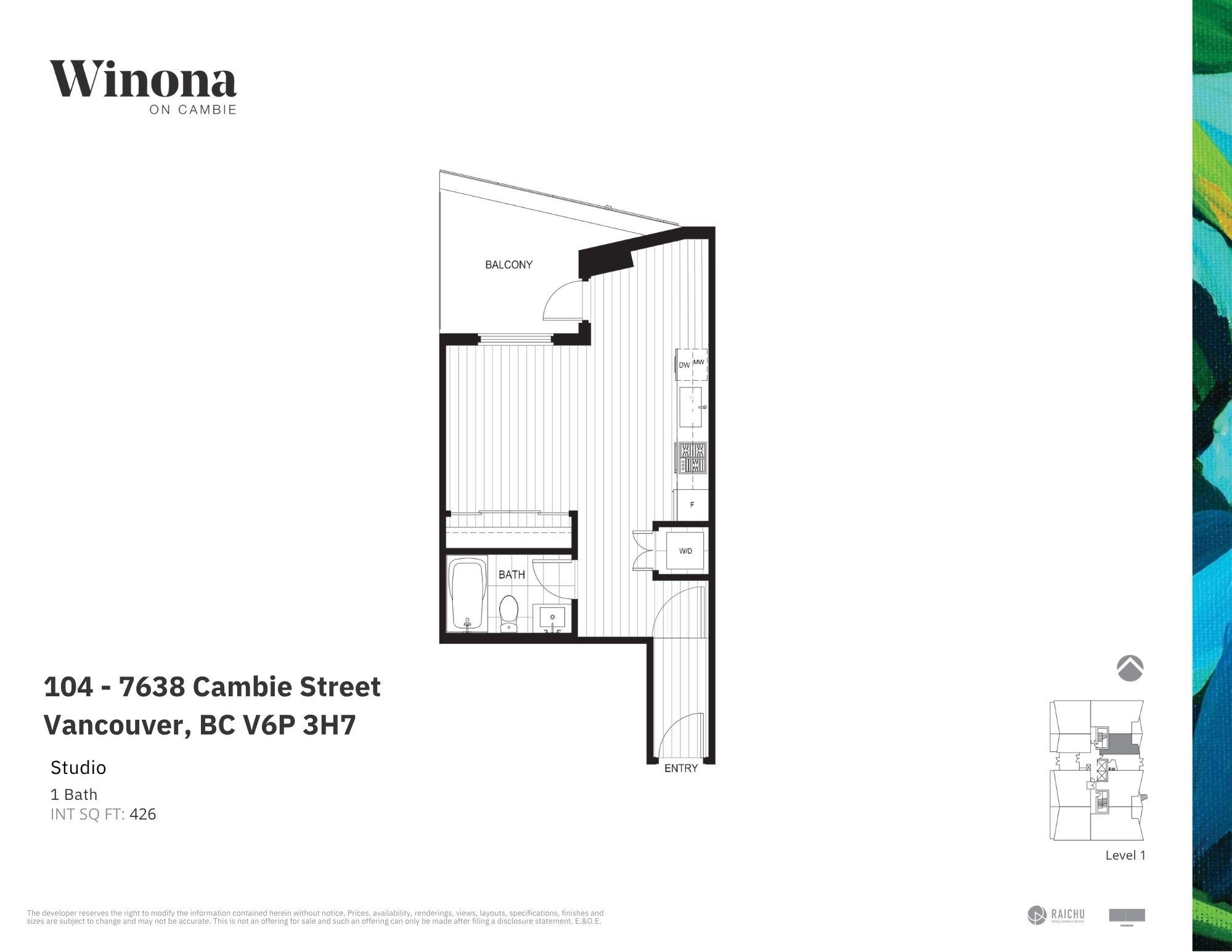 104 7638 CAMBIE STREET Unit: 104