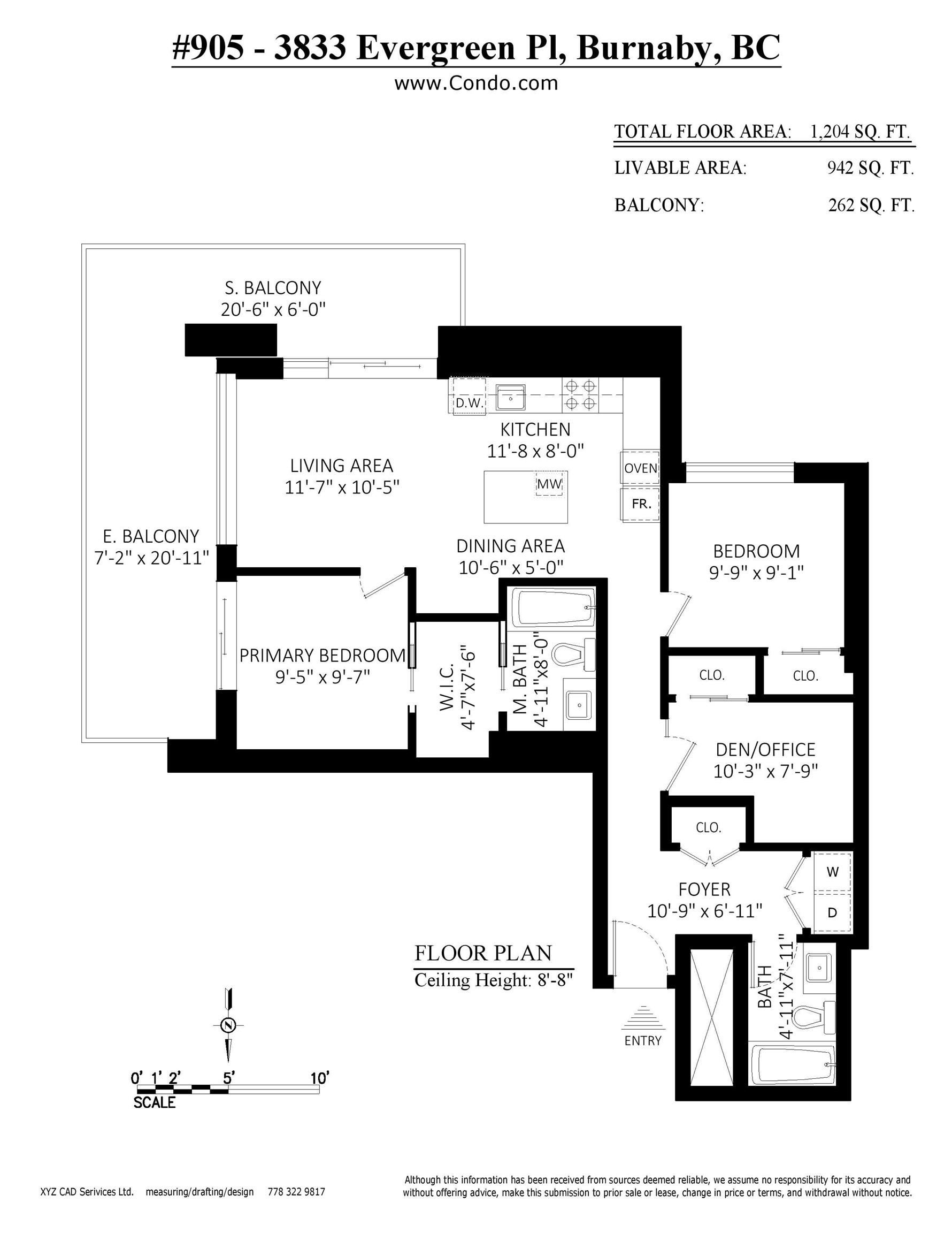 905 3833 EVERGREEN PLACE Unit: 905