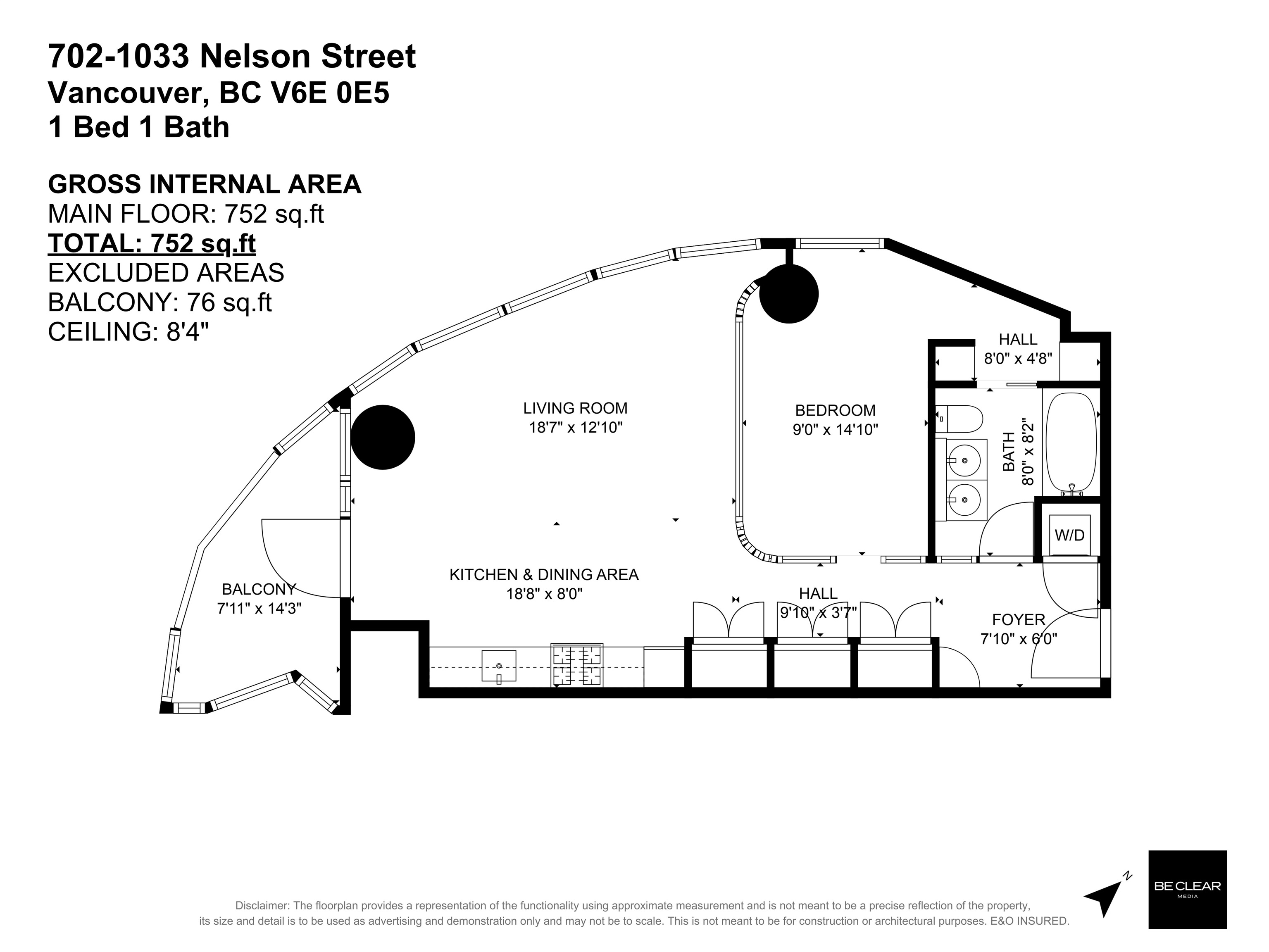 702 1033 NELSON STREET Unit: 702
