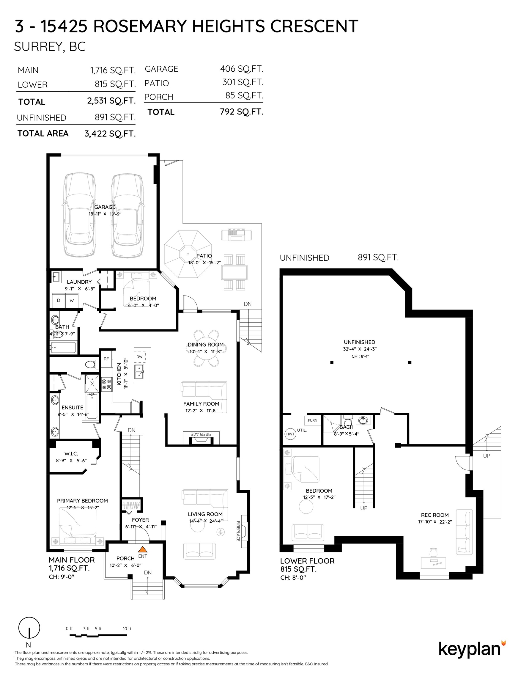 3 15425 ROSEMARY HEIGHTS CRESCENT