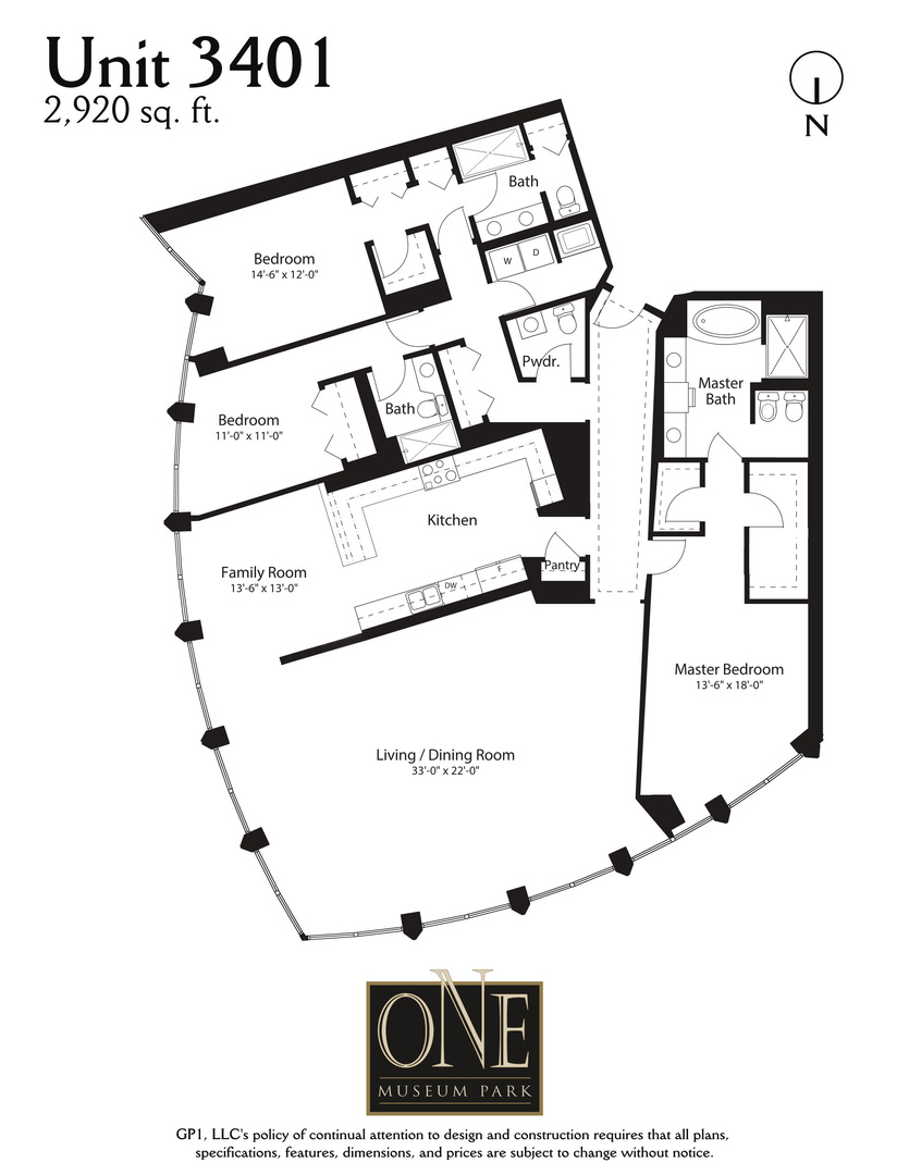 1211 S Prairie Avenue Unit: 3401