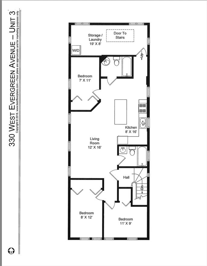330 W EVERGREEN Avenue Unit: 3