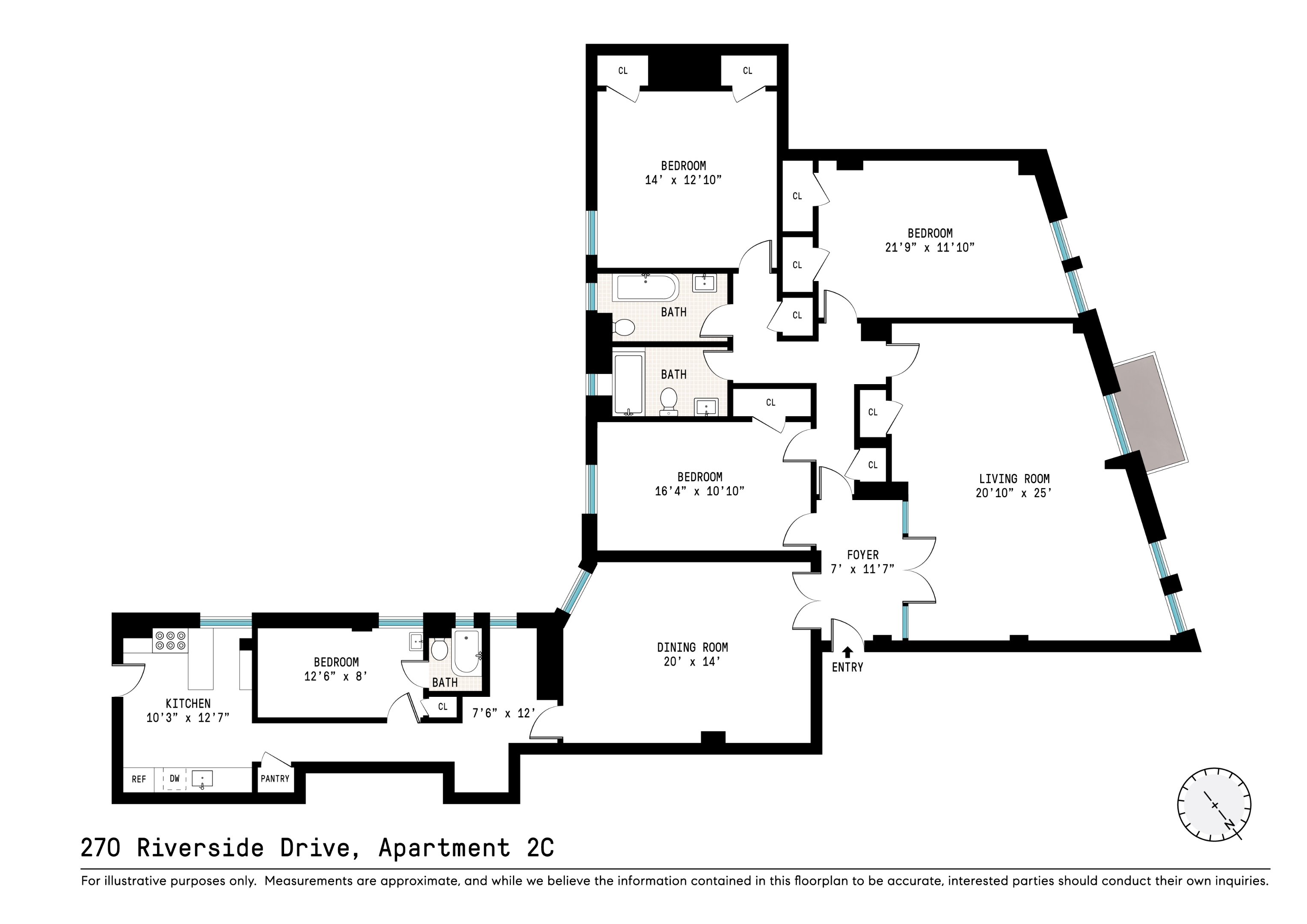270 Riverside Drive 2C