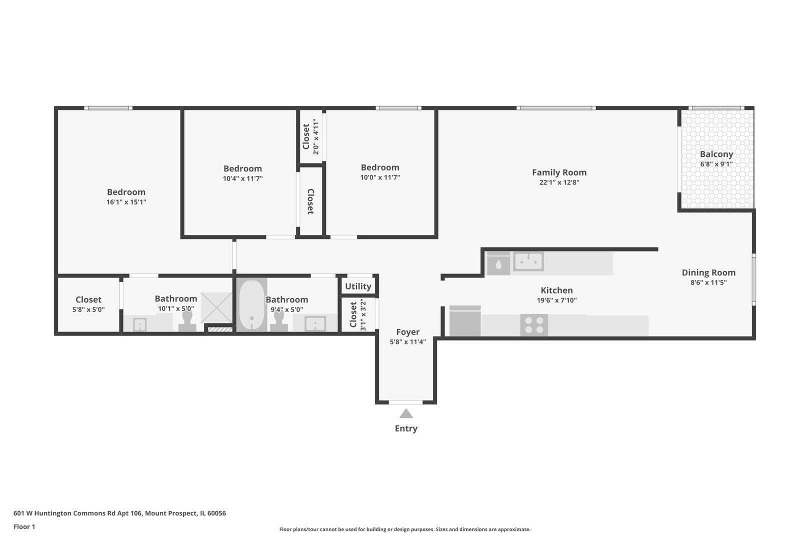 601 W Huntington Commons Road Unit: 106