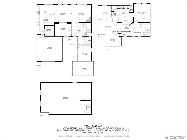 Floor plans for 11023 Pastel Point showing the first floor, second floor, and basement.