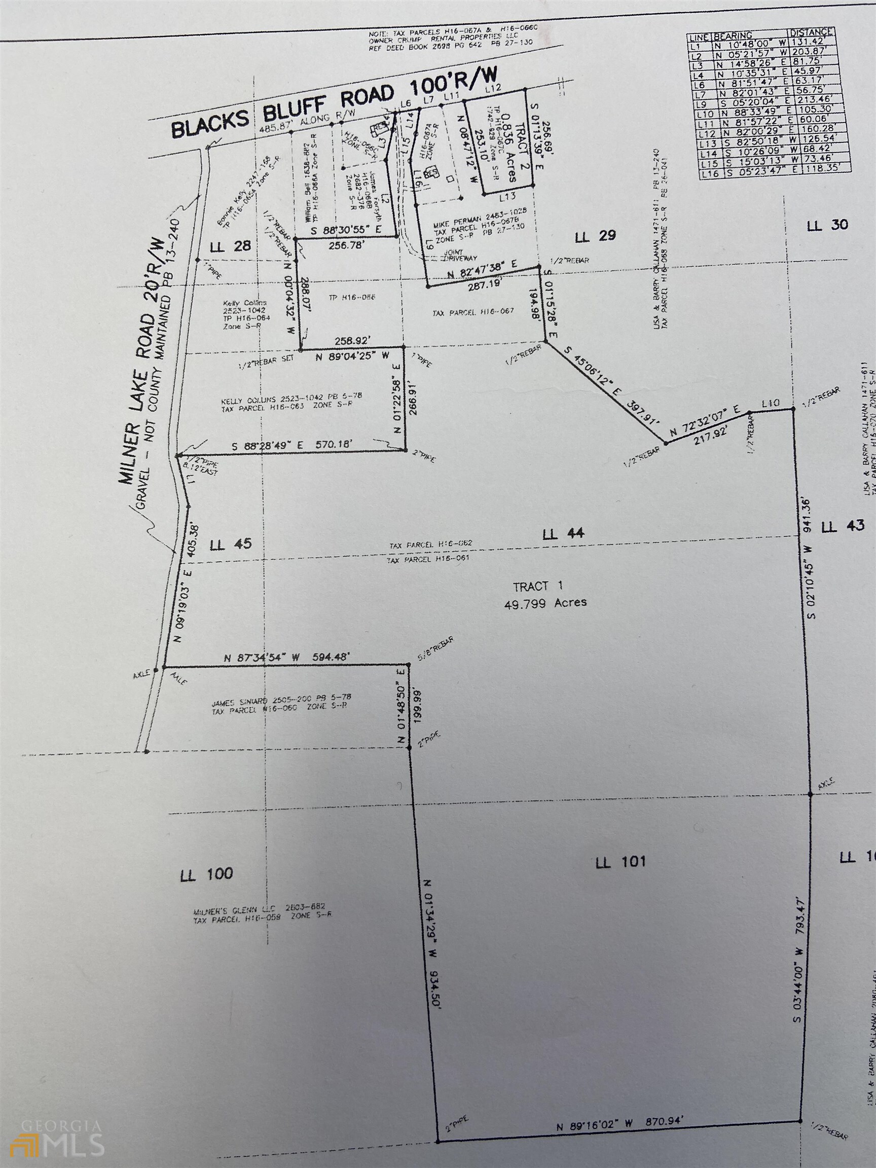 TRACT 2 Blacks Bluff Road