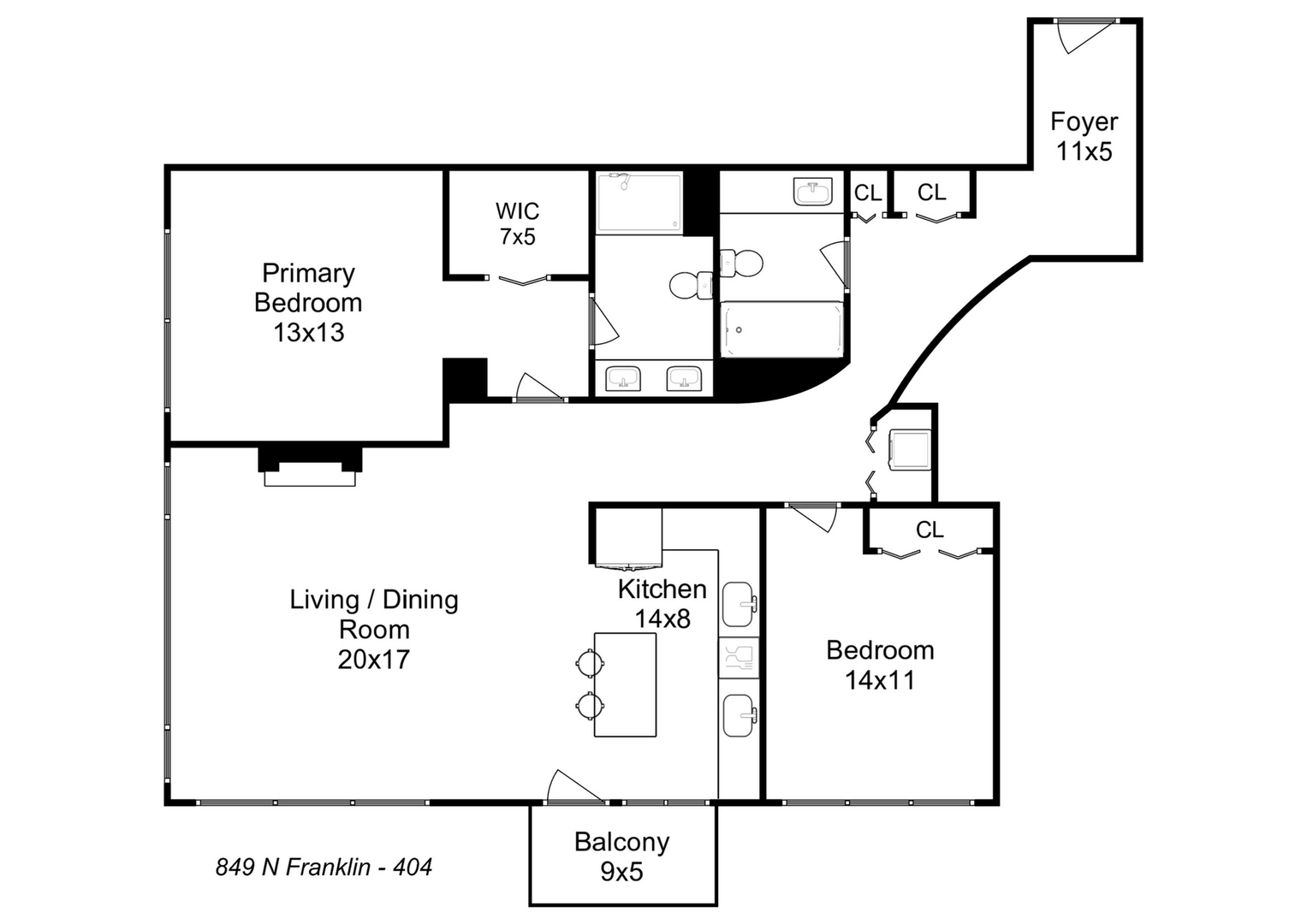 849 N Franklin Street Unit: 404