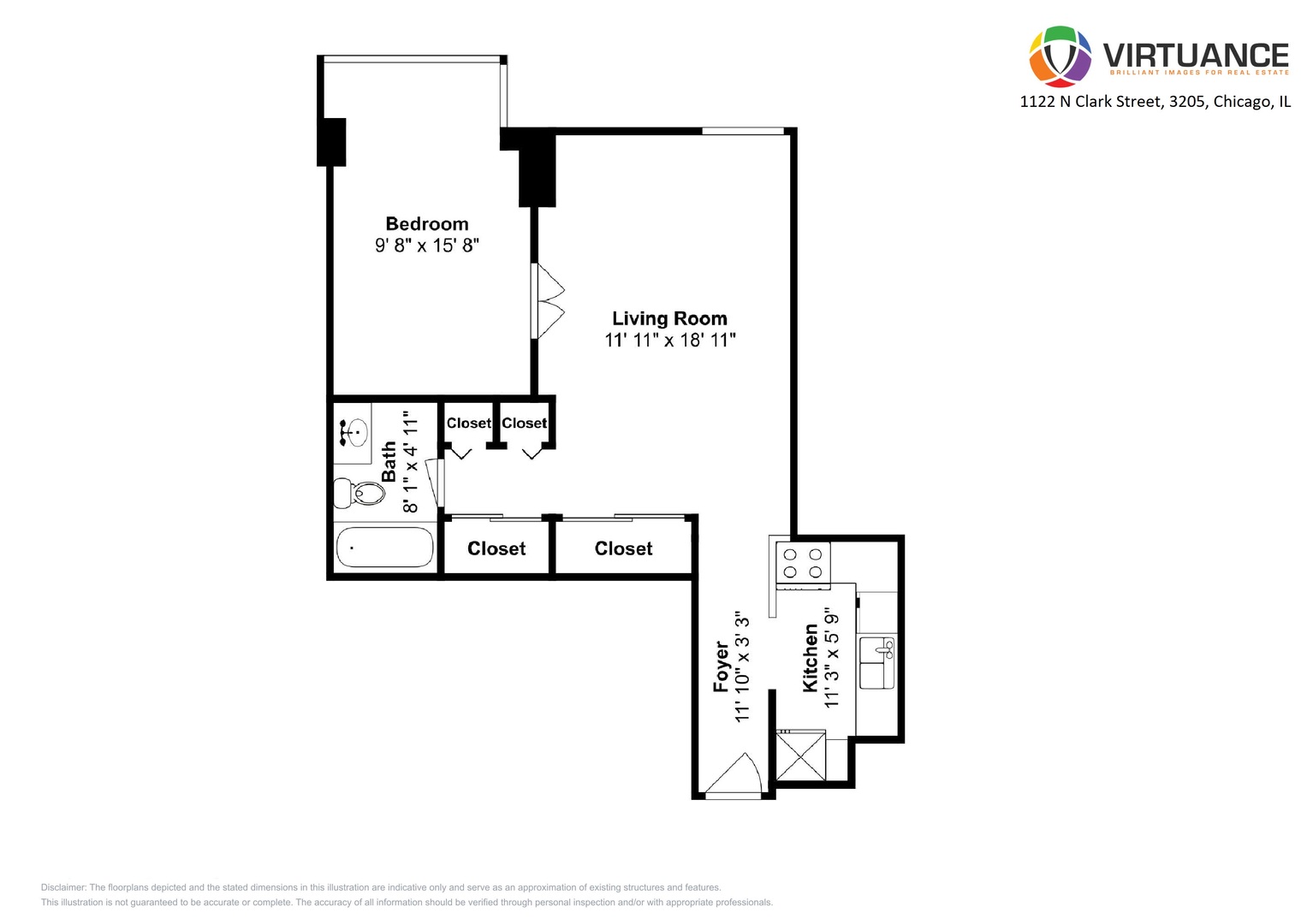 1122 N Clark Street Unit: 3205