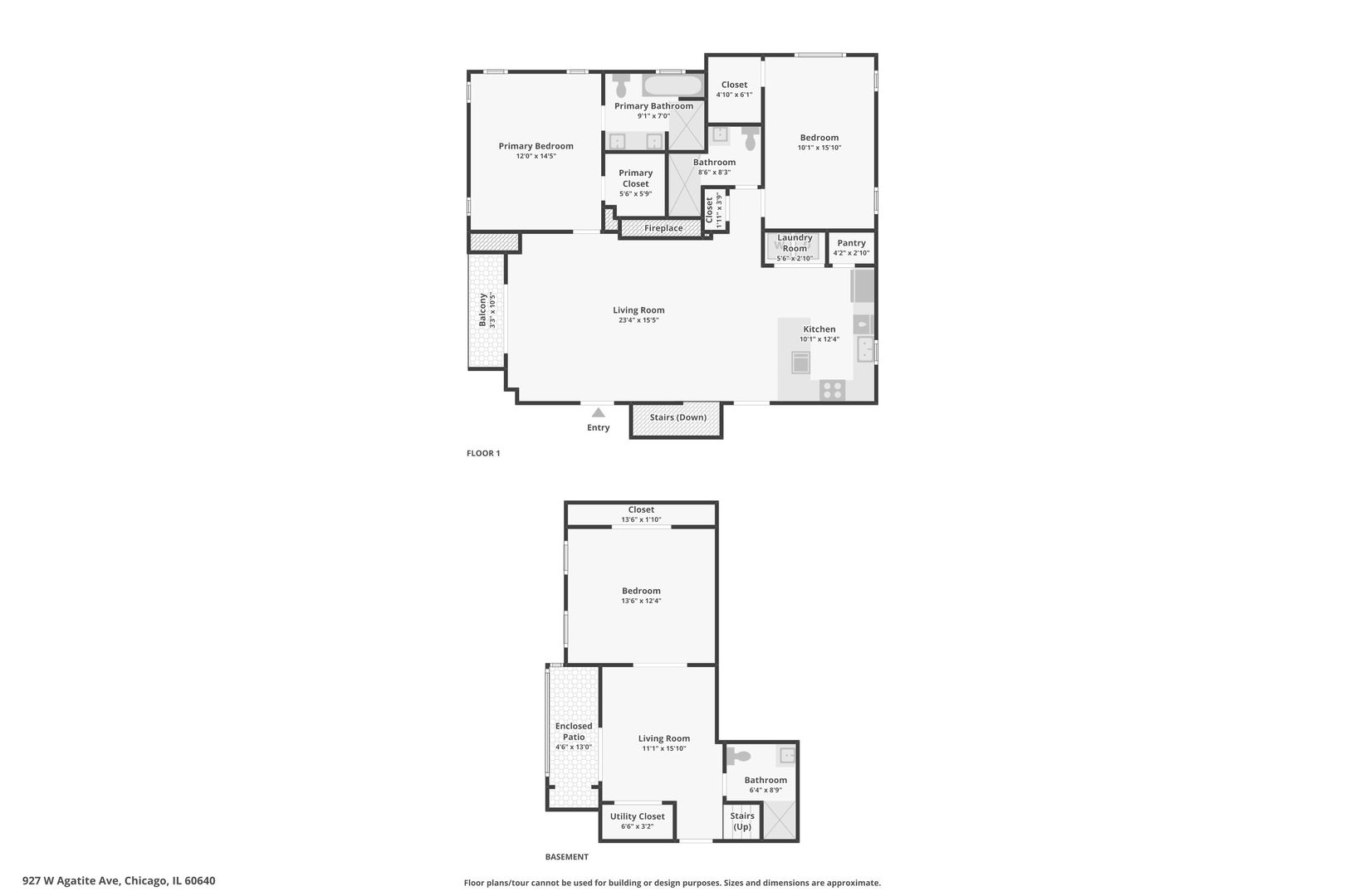 927 W AGATITE Avenue Unit: 1S