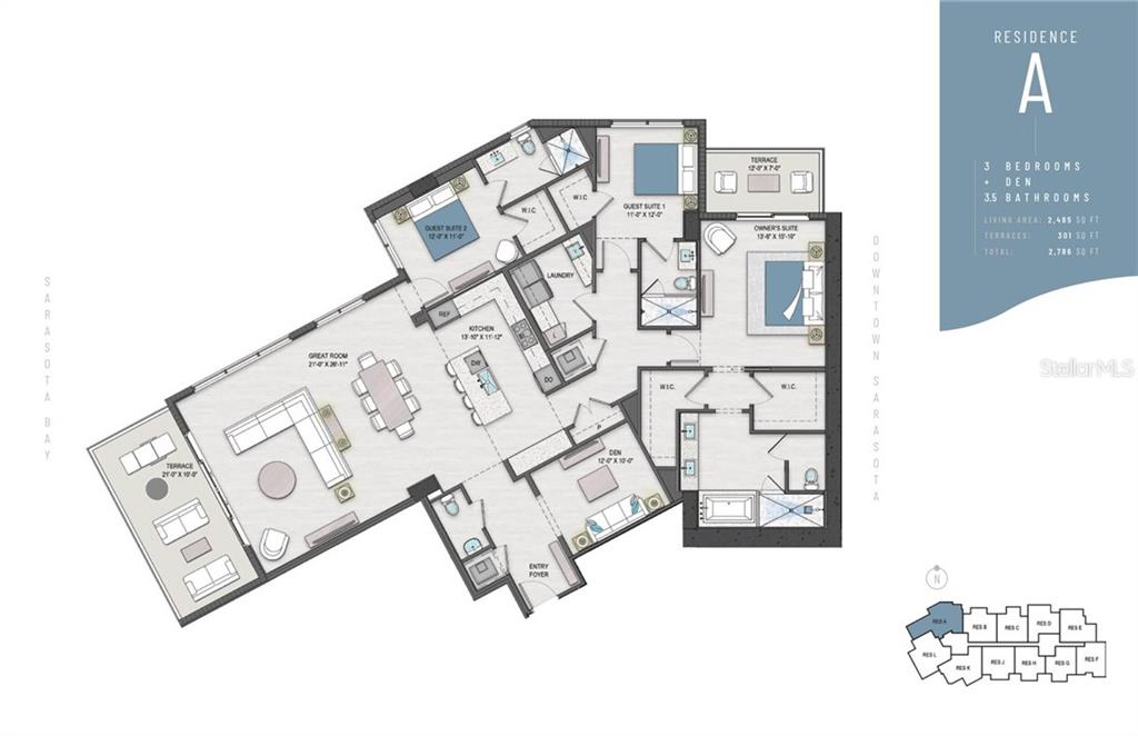 301 QUAY COMMONS Unit: 1001