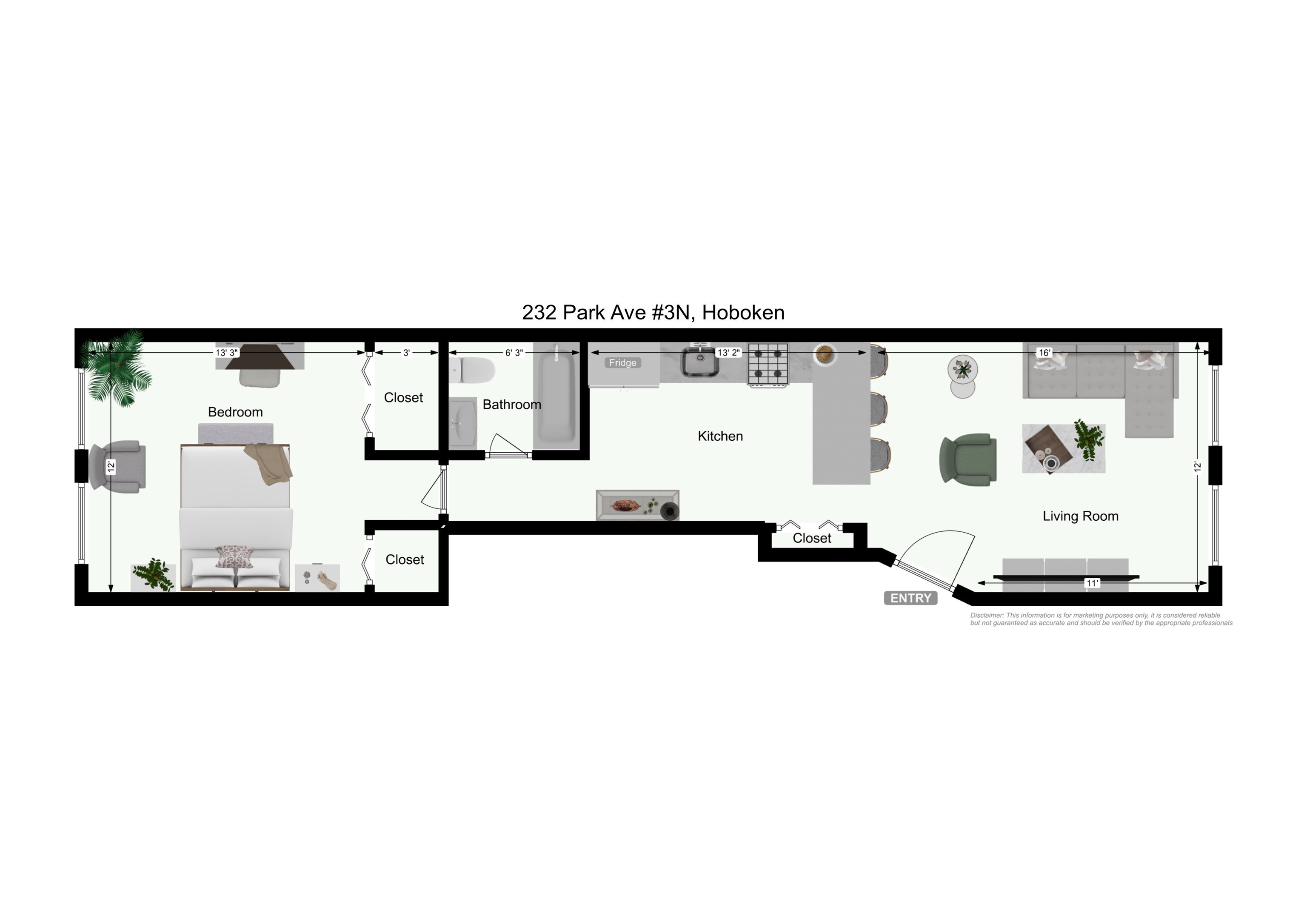 232 PARK AVE Unit: 3N