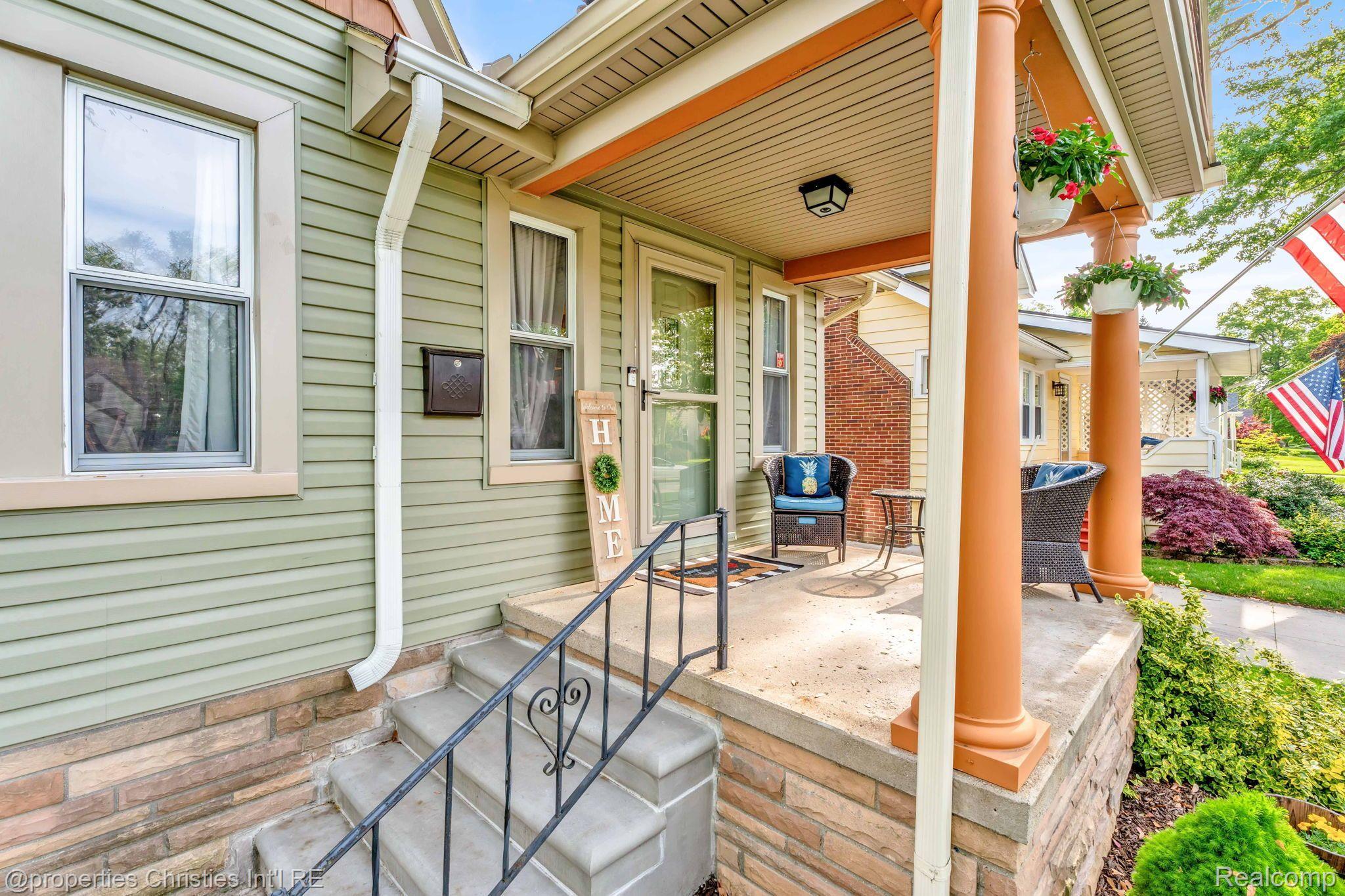 Front exterior in the 3-bedroom Bungalow home for sale at 820 E 2nd Street, Royal Oak City, MI, listed by SK Group