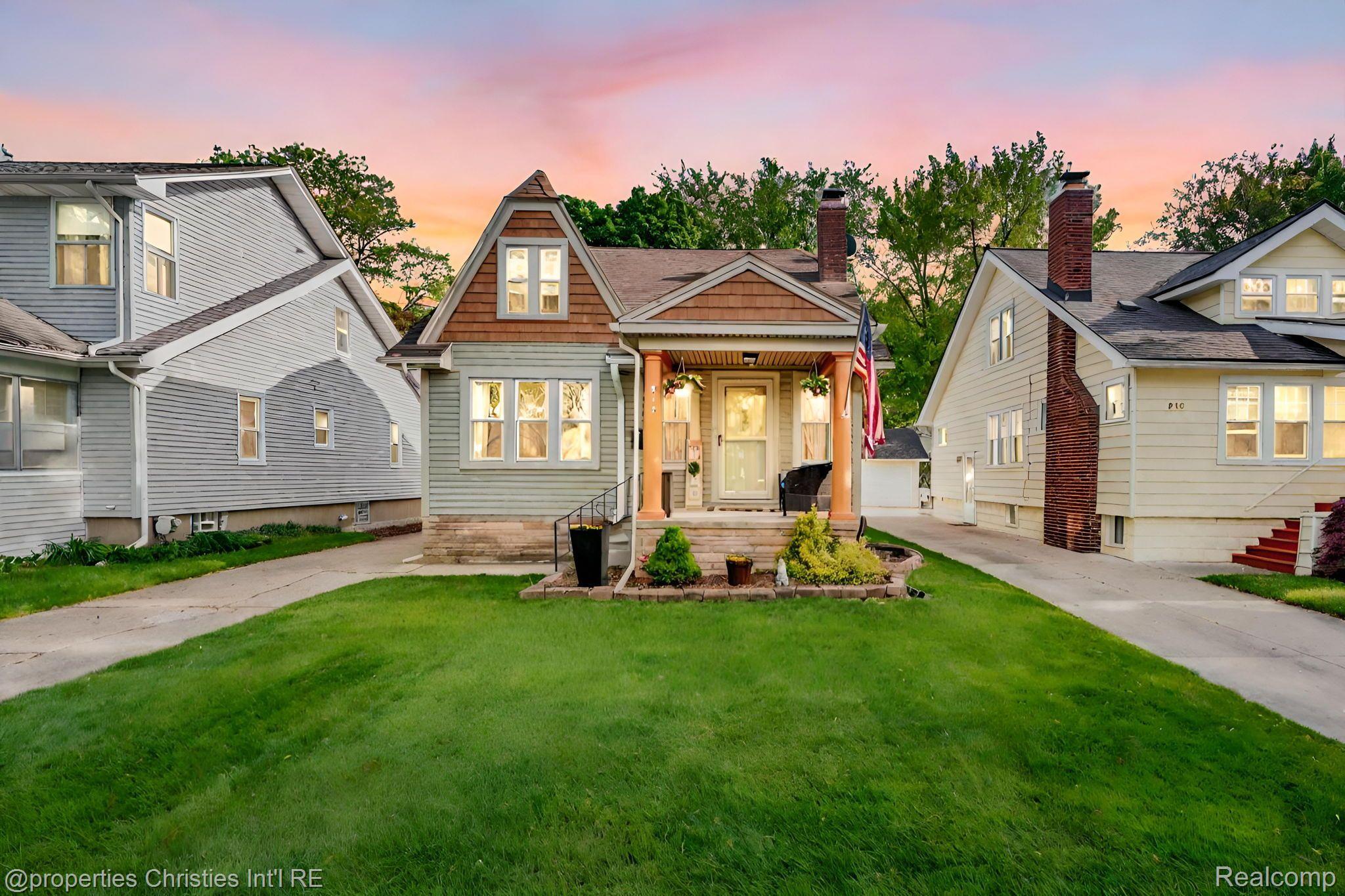 Front exterior in the 3-bedroom Bungalow home for sale at 820 E 2nd Street, Royal Oak City, MI, listed by SK Group