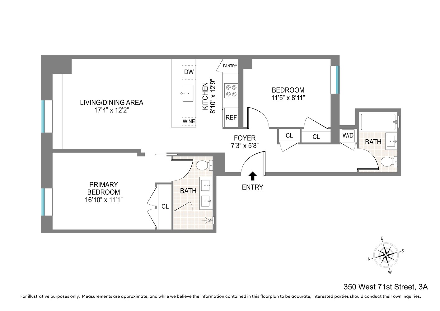 350 W 71ST Street 3A