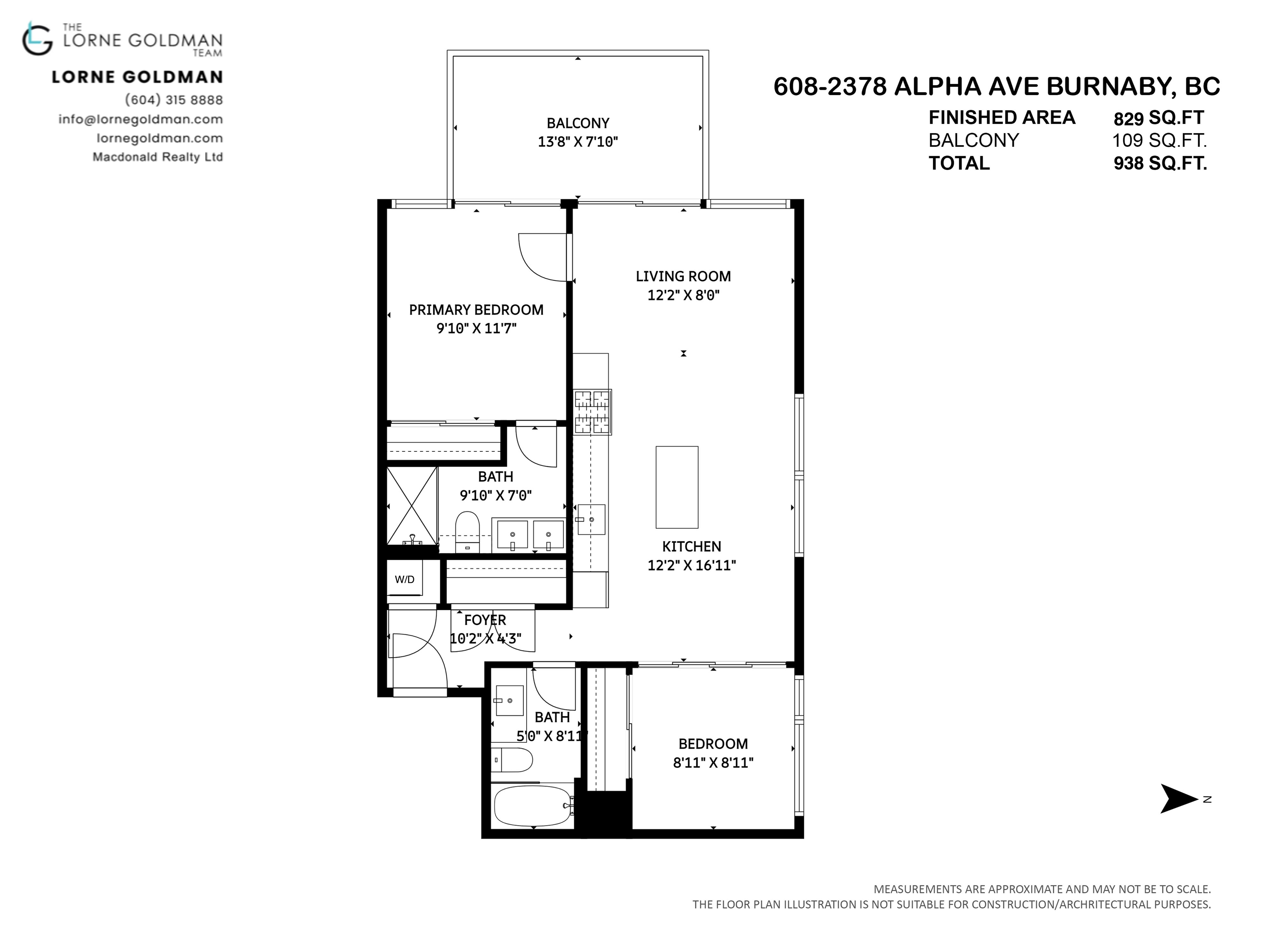 608 2378 ALPHA AVENUE Unit: 608