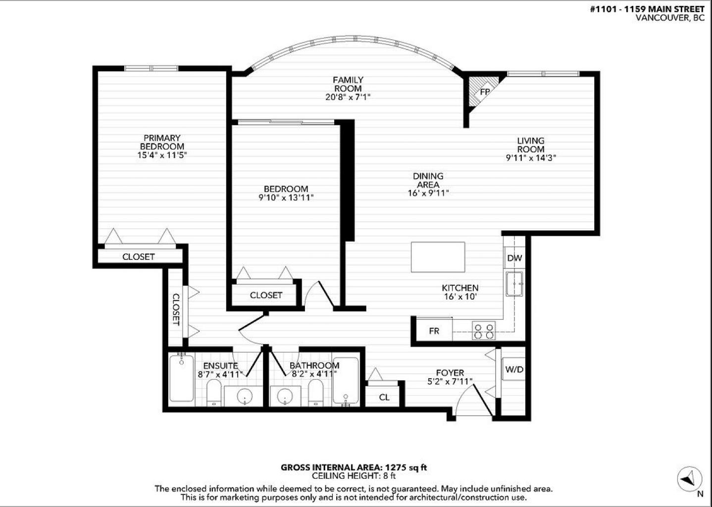 1101 1159 MAIN STREET Unit: 1101