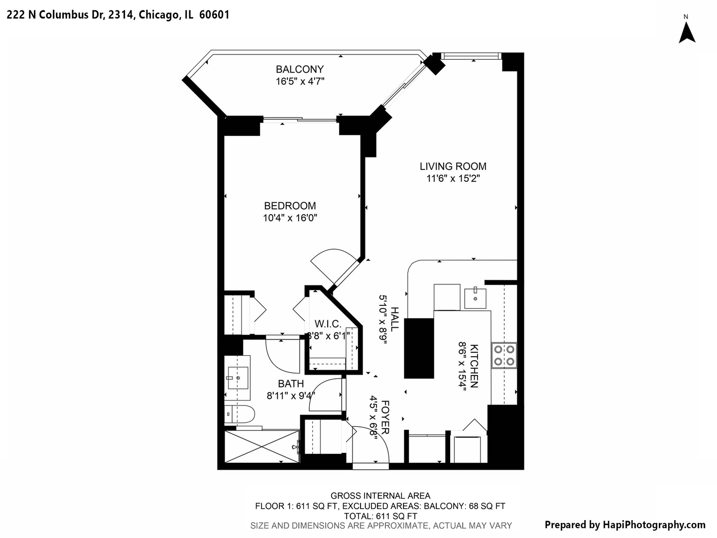 222 N Columbus Drive Unit: 2304