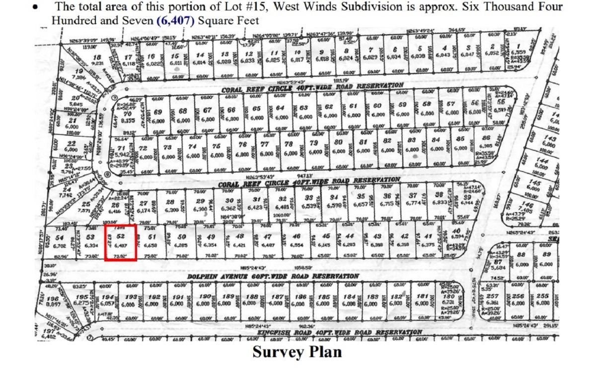 LOT 52, DOLPHIN AVENUE
