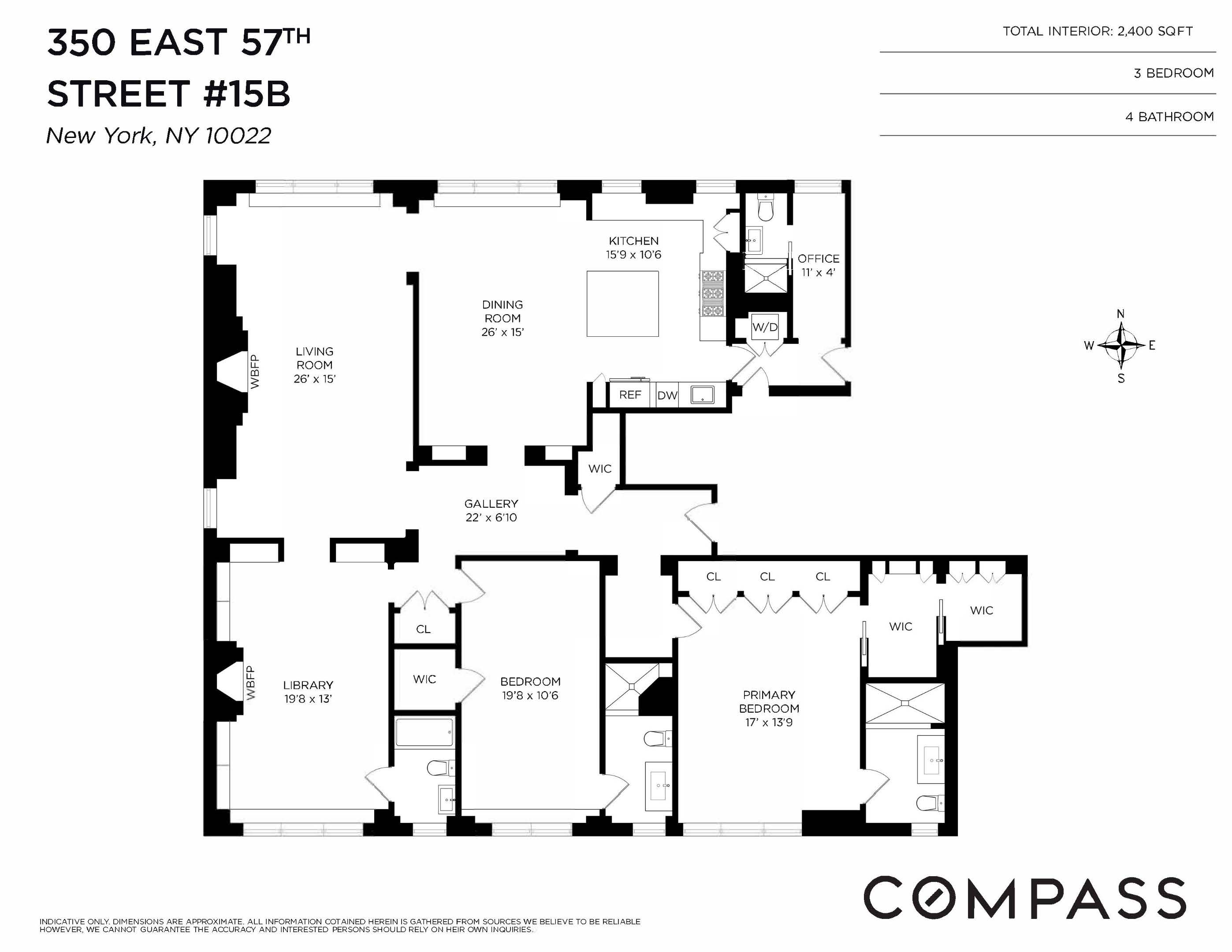 350 E 57th Street 15B
