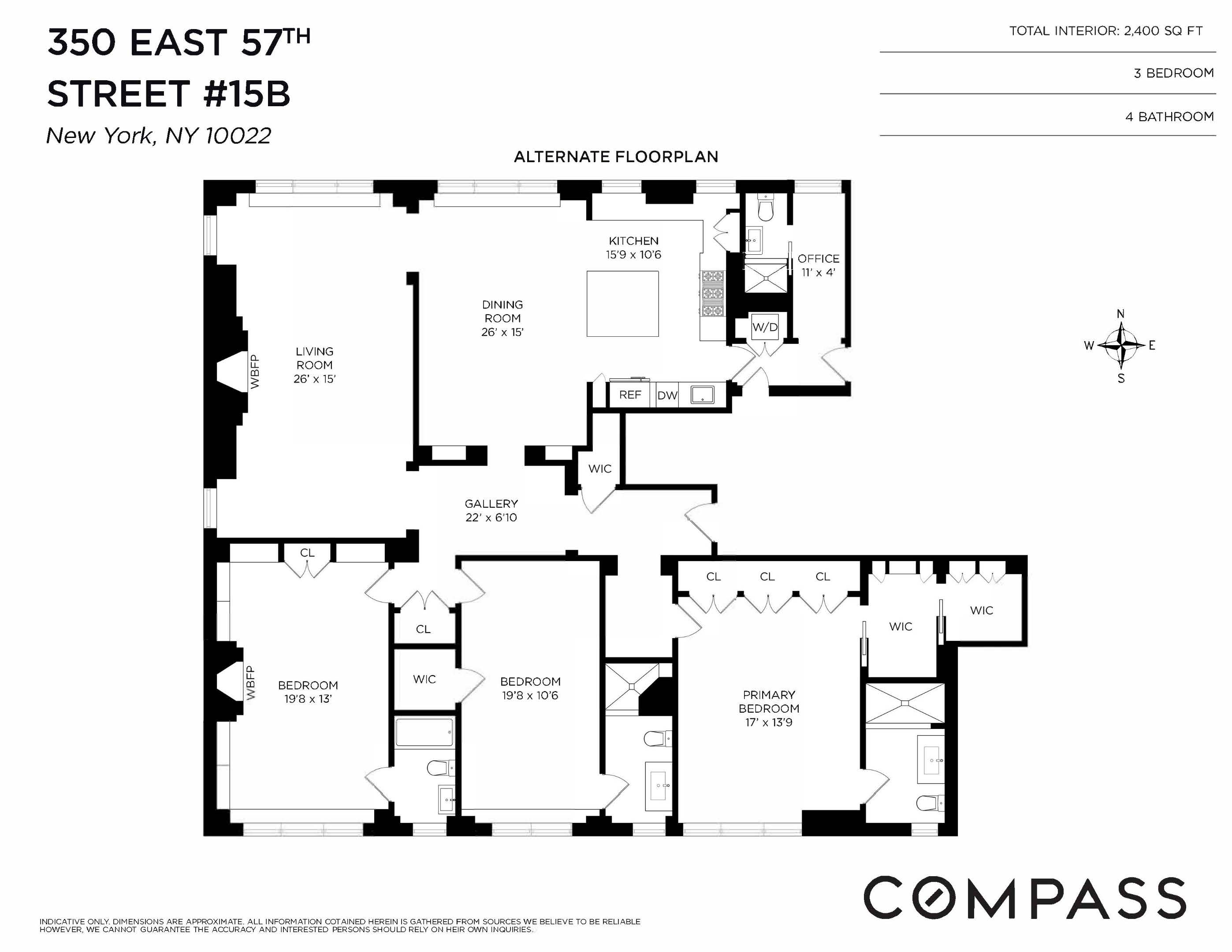 350 E 57th Street 15B