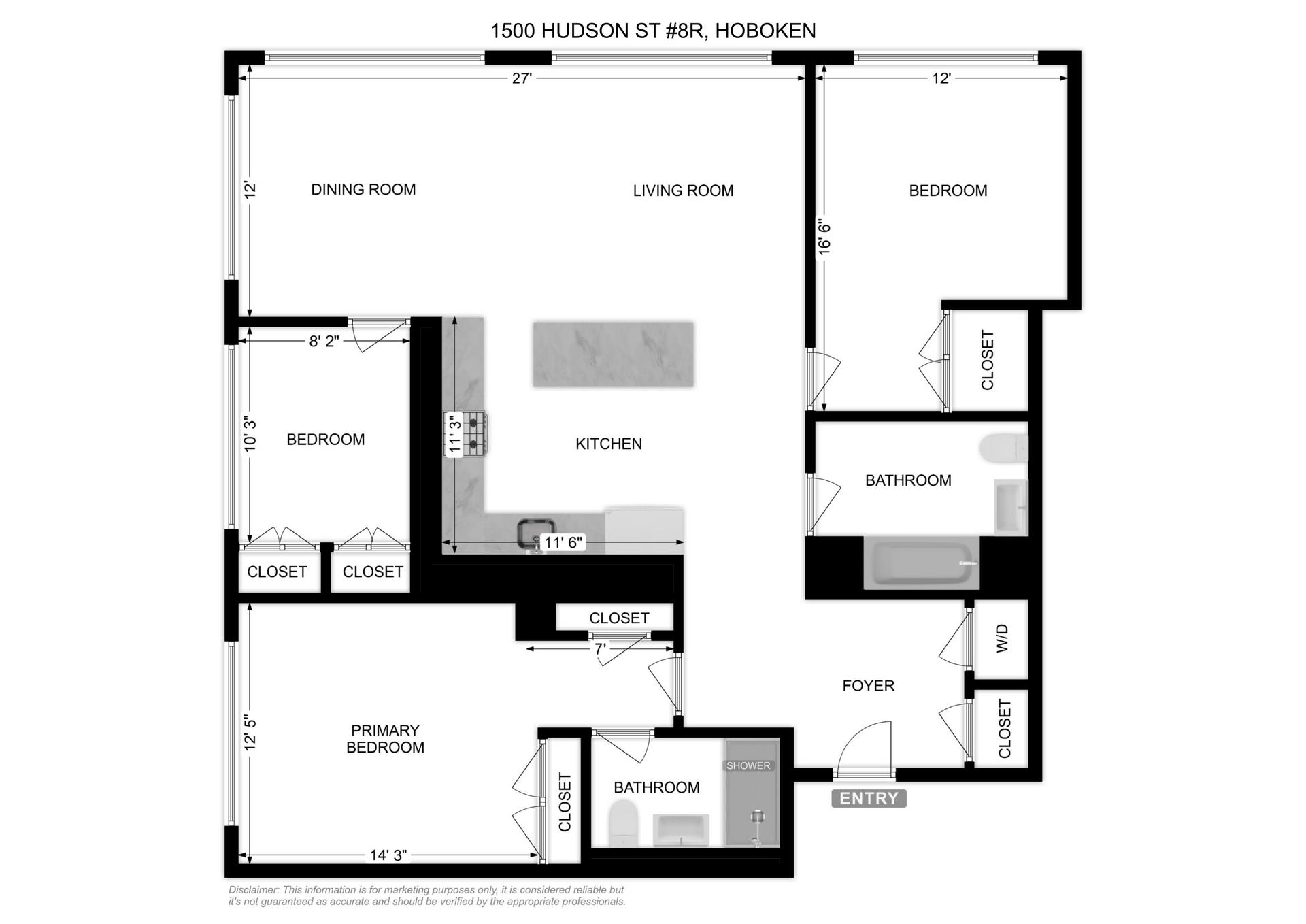 1500 HUDSON ST Unit: 8R