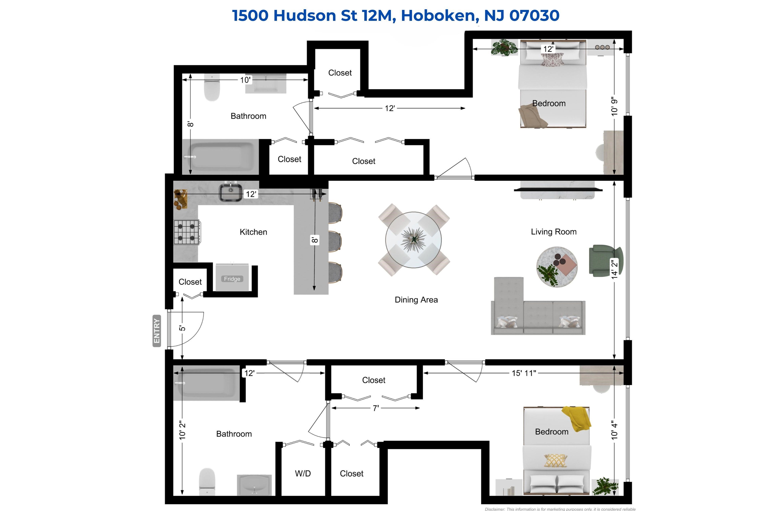 1500 HUDSON ST Unit: 12M