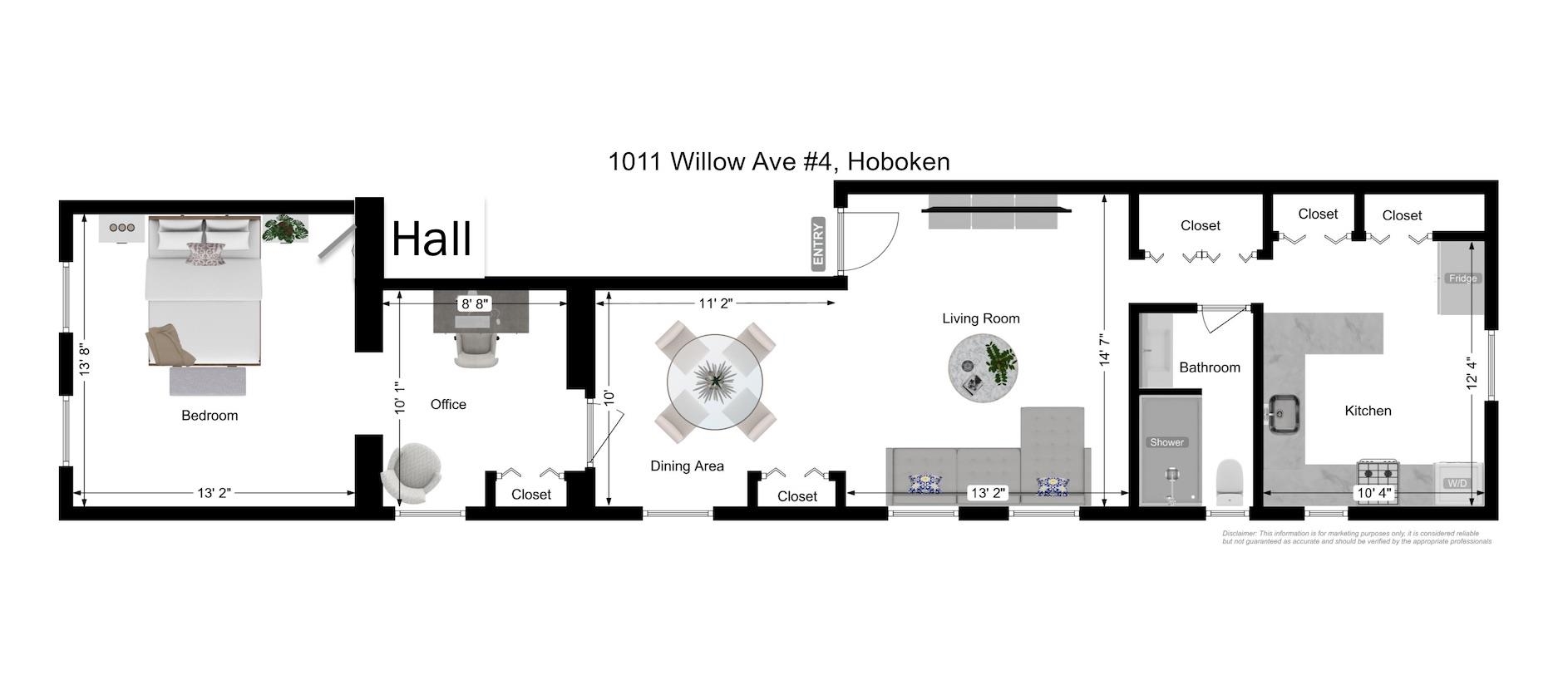 1011 WILLOW AVE Unit: 2B