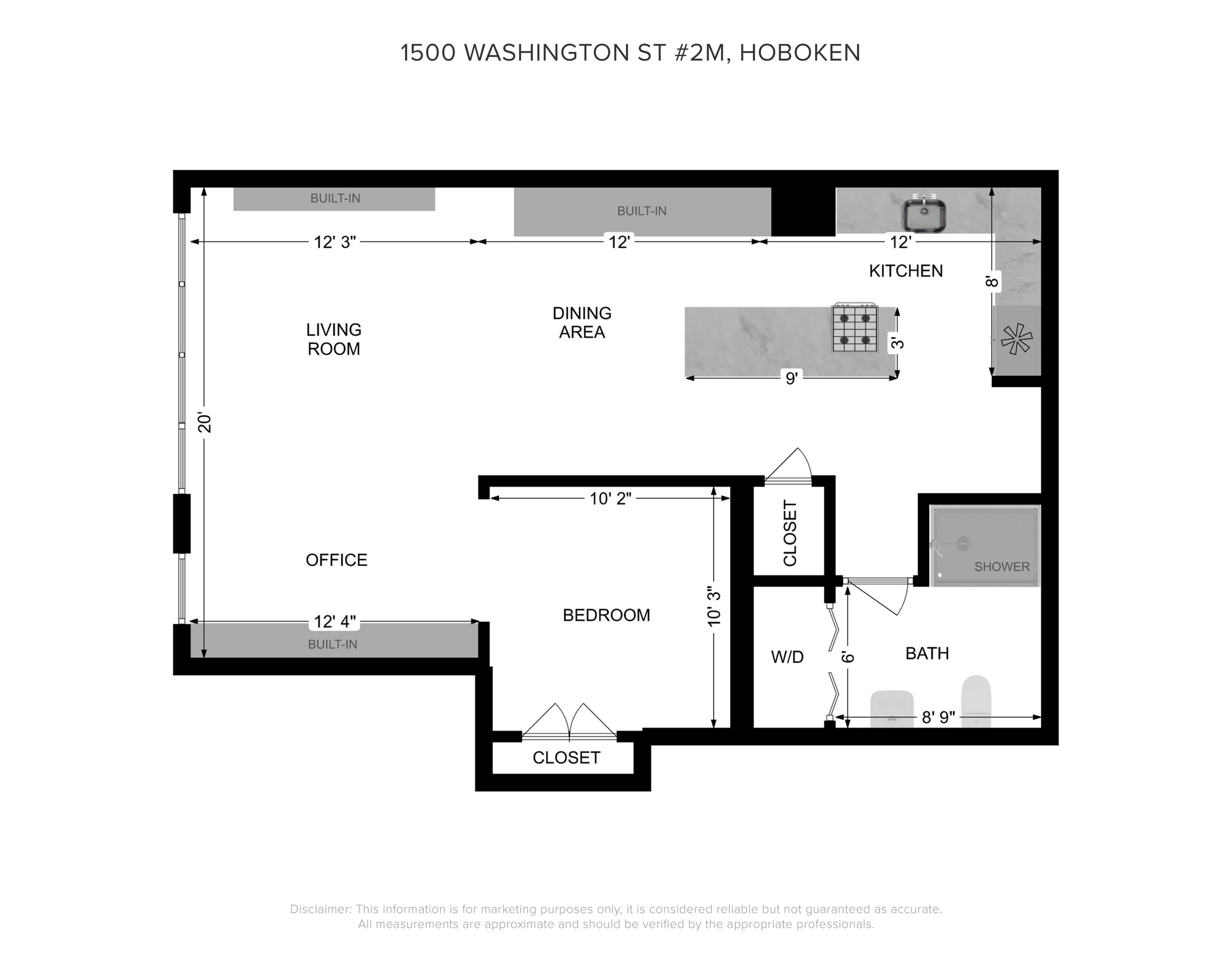 1500 WASHINGTON ST Unit: 2M