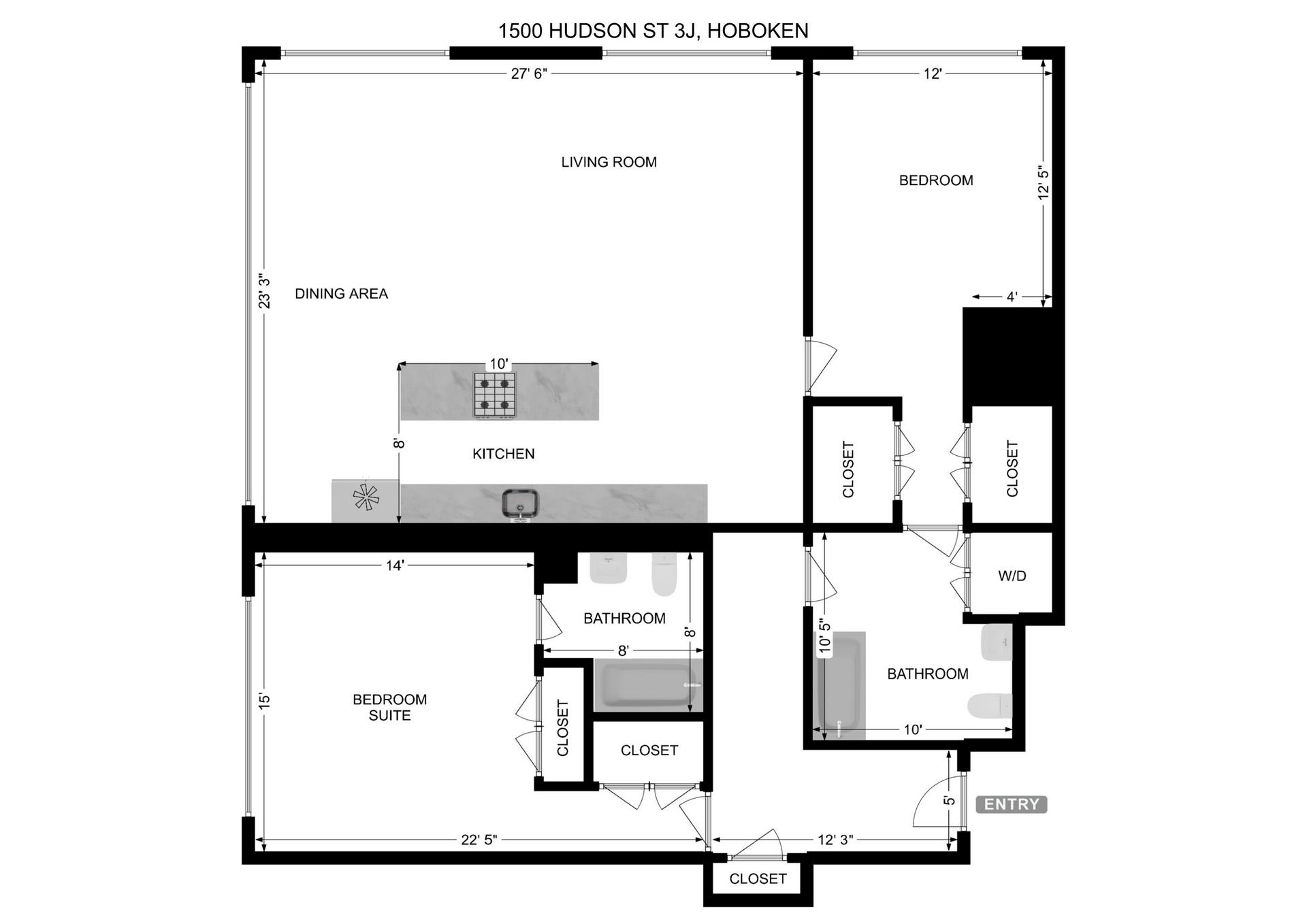 1500 HUDSON ST Unit: 3J
