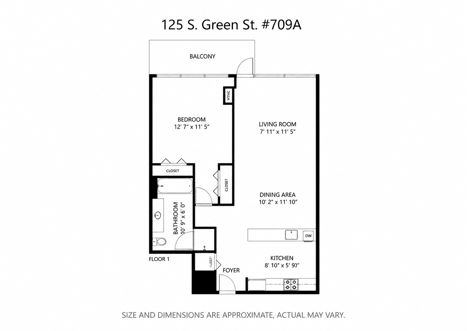 125 S Green Street Unit: 709A