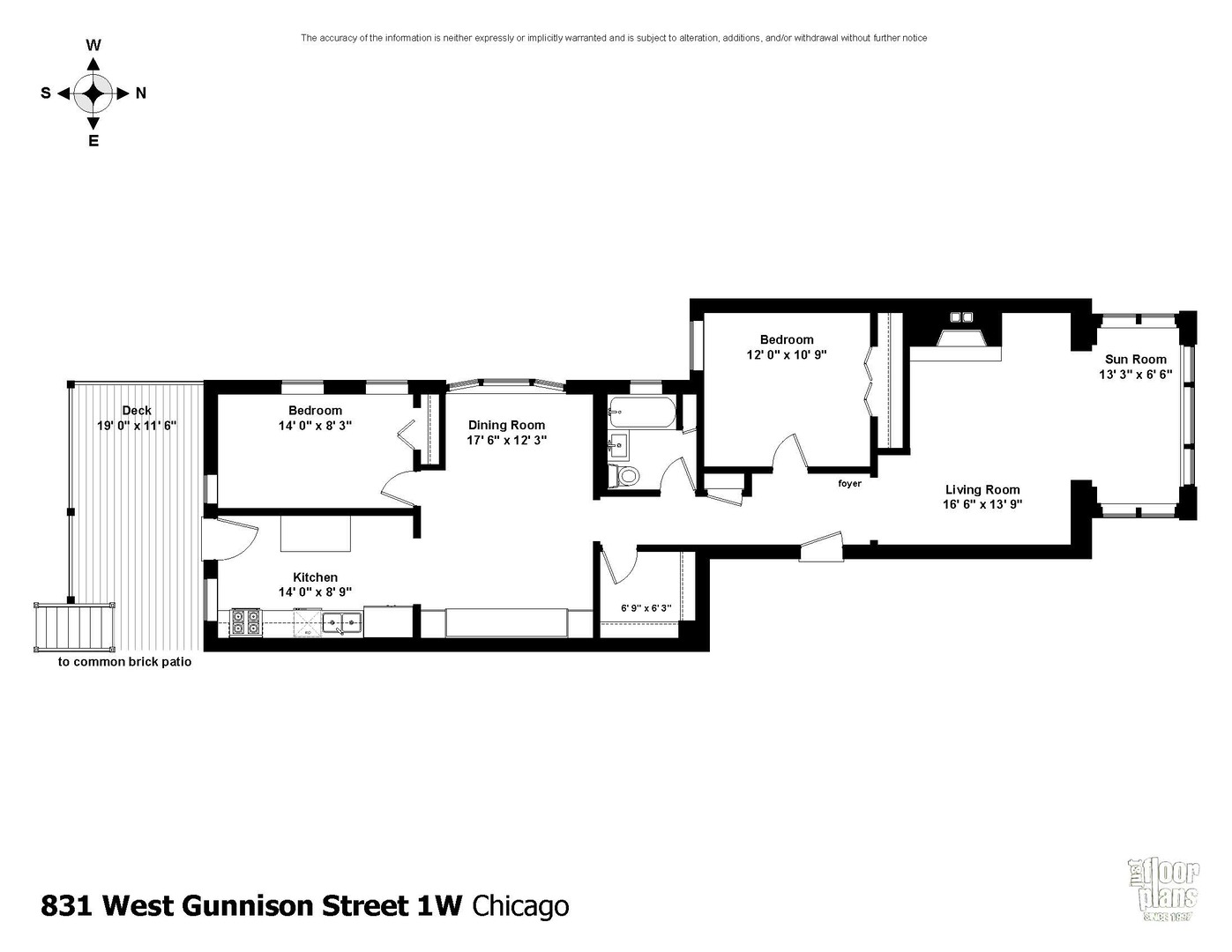 831 W GUNNISON Street Unit: 1W