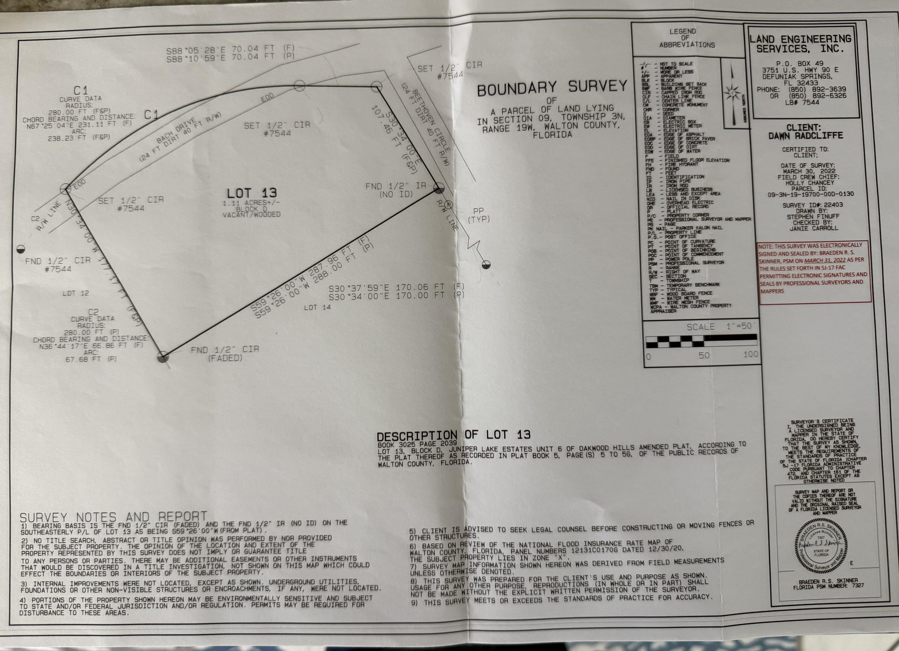 Lot 13 Juniper Lake Estates, DeFuniak Springs