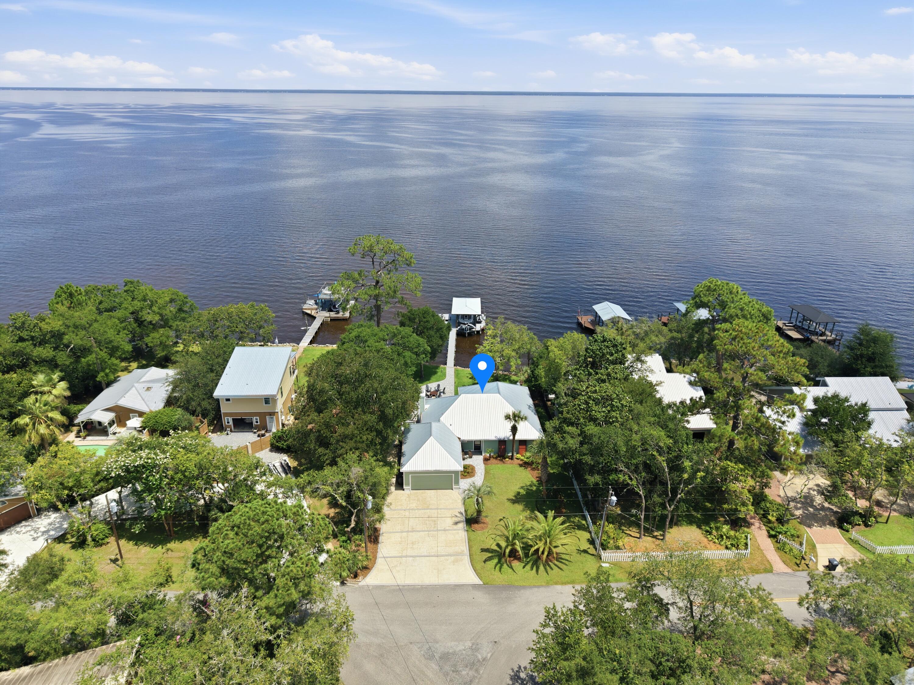 Waterfront property walton county bayfront with dock boatlift 