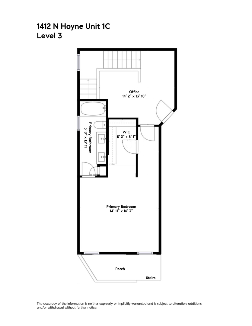 1412 N Hoyne Avenue Unit: 1C