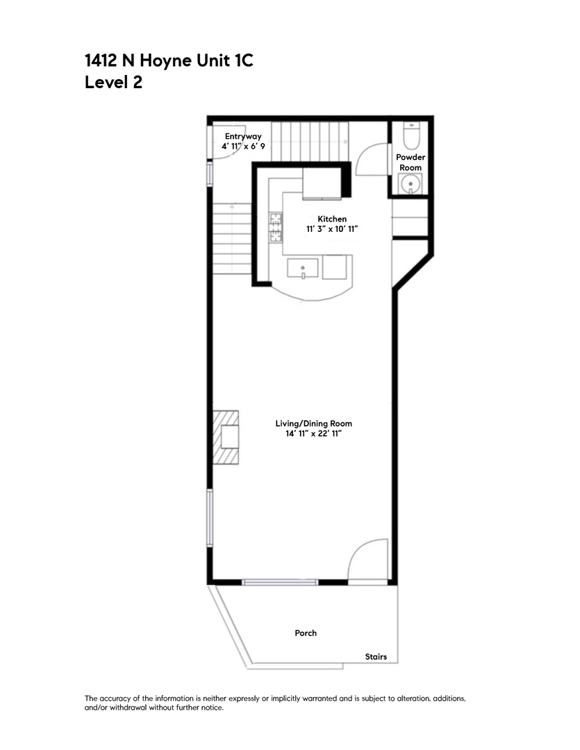 1412 N Hoyne Avenue Unit: 1C