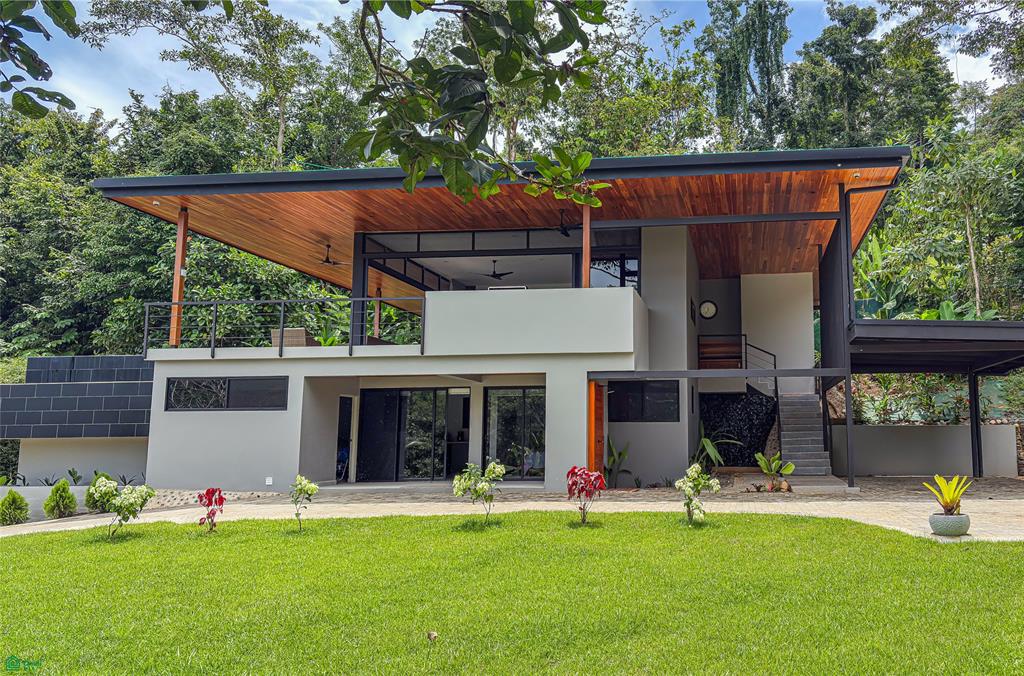 Architectural Ocean View 3 BD tropical modern home in Uvita’s Most Desirable Community